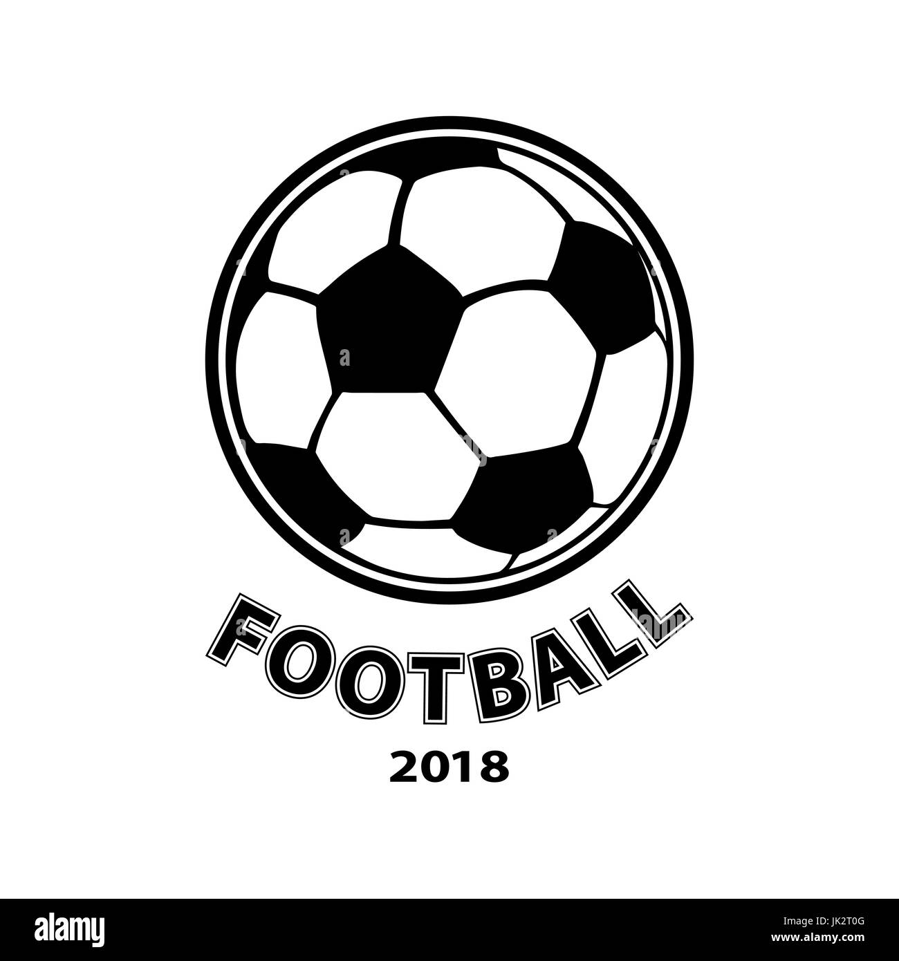 Football logo, ball icon, isolated on white background. Vector illustration Stock Vector