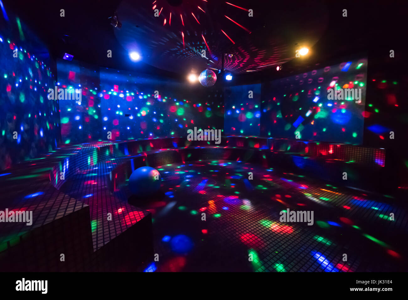 Disco ball light reflection background Stock Photo Alamy