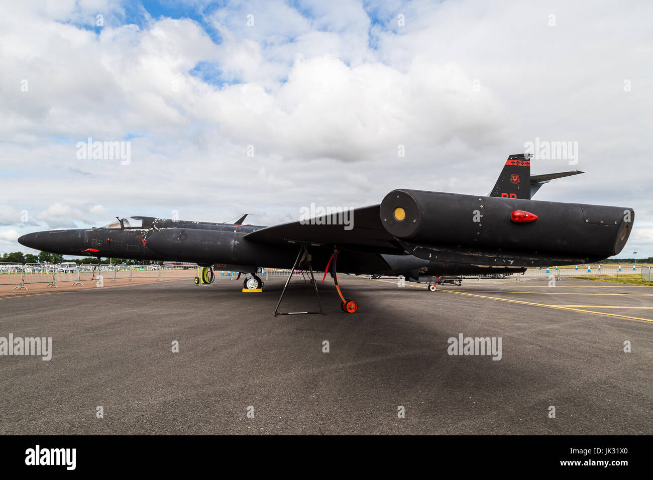 U-2 from the USAF seen at the 2017 Royal International Air Tattoo at Royal Air Force Fairford in Gloucestershire - the largest military airshow in the Stock Photo