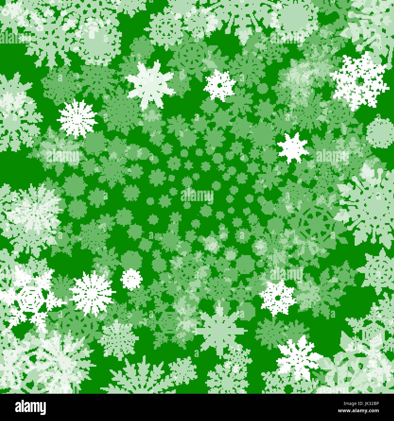 Snowflakes green background Stock Vector Images - Alamy