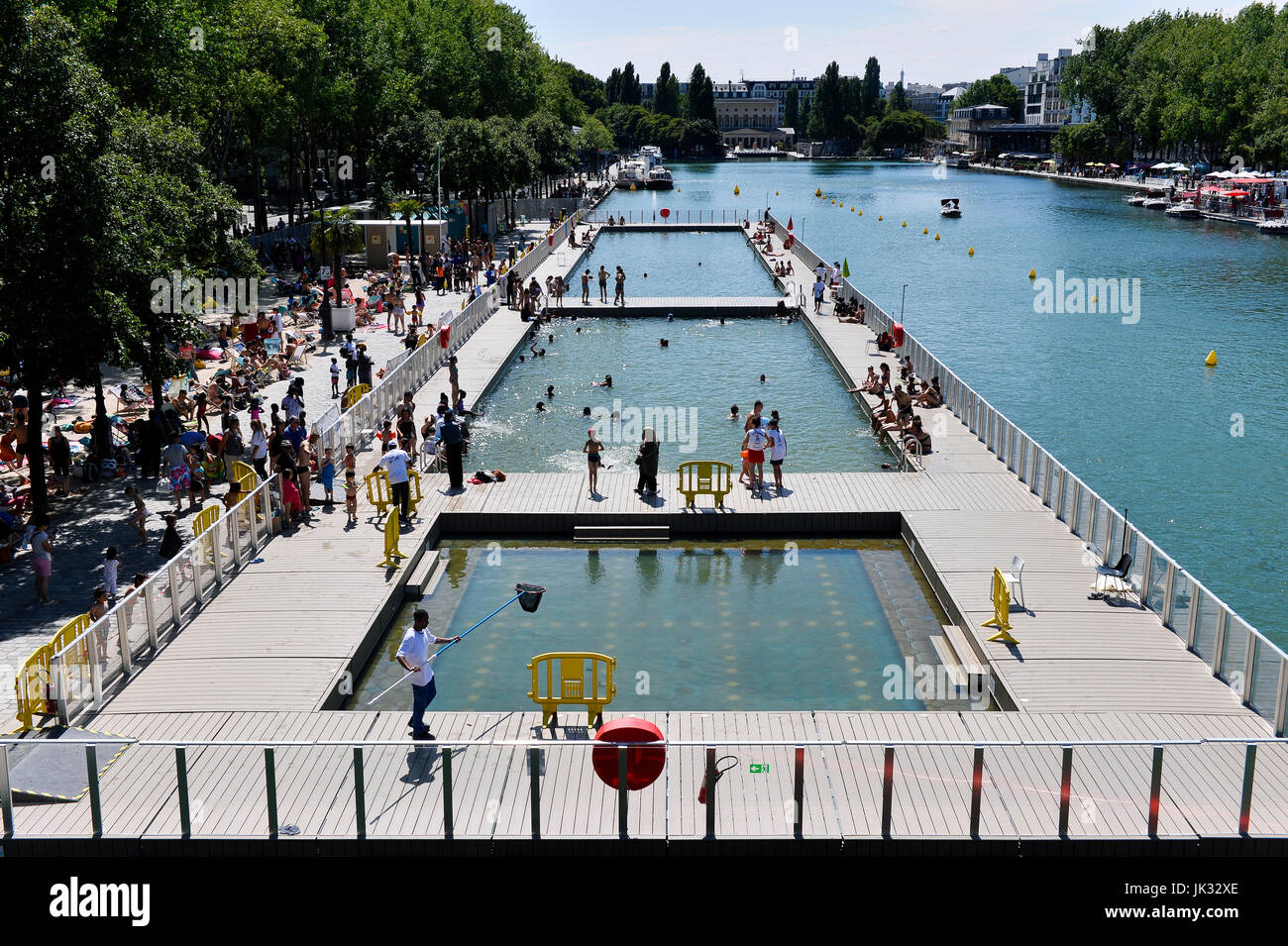 Paris Plage At Bassin De La Villette Paris 19th France