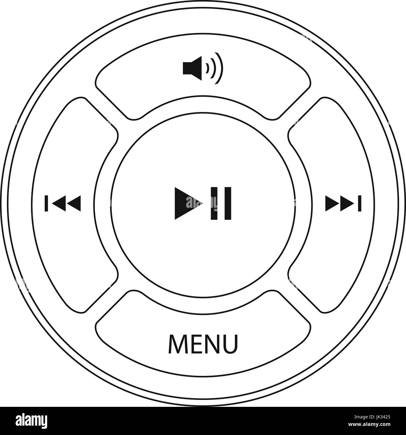 Vector interface design elements music player icons Stock Vector Image ...