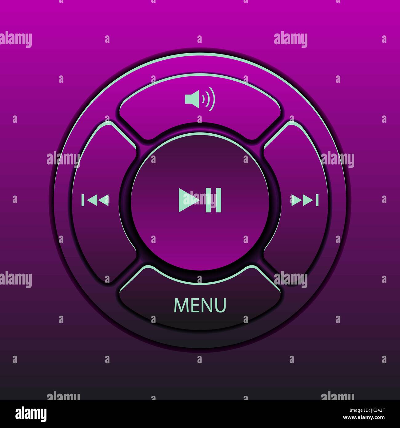 Vector interface design elements music player icons Stock Vector Image ...