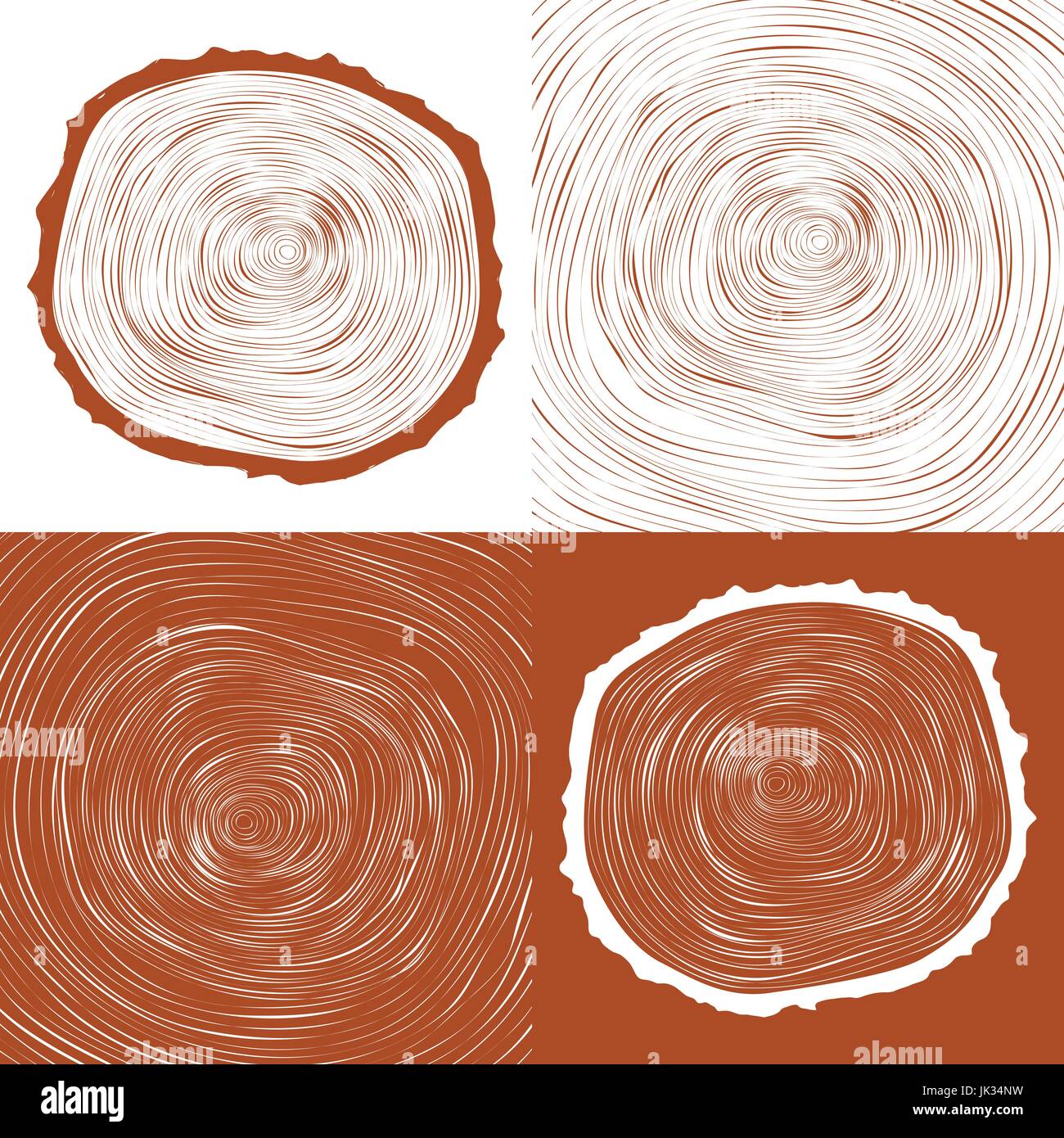 vector tree rings background and saw cut tree trunk Conceptual graphics ...