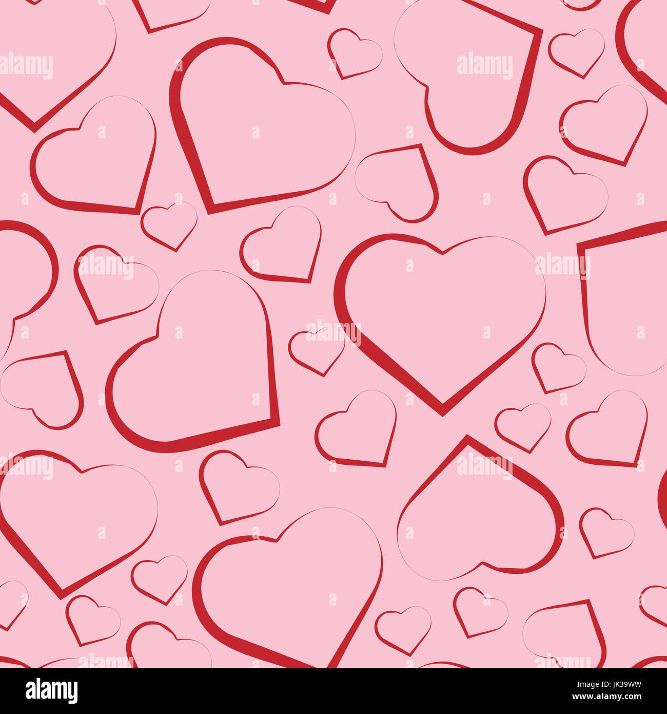 seamless pattern with red hearts on pink background Stock Photo - Alamy
