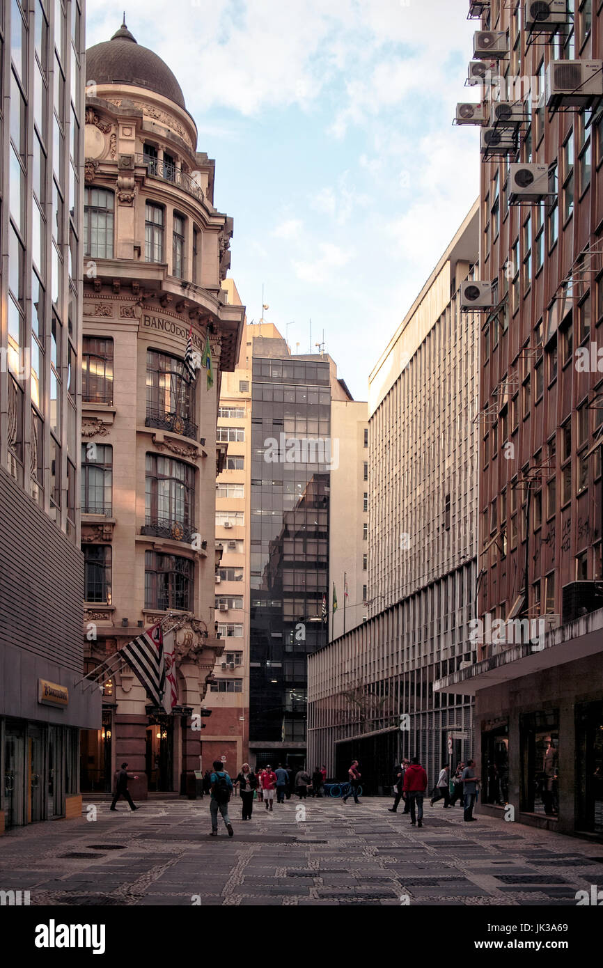 Buildings Old Downtown Sao Paulo, Brazil Stock Photo