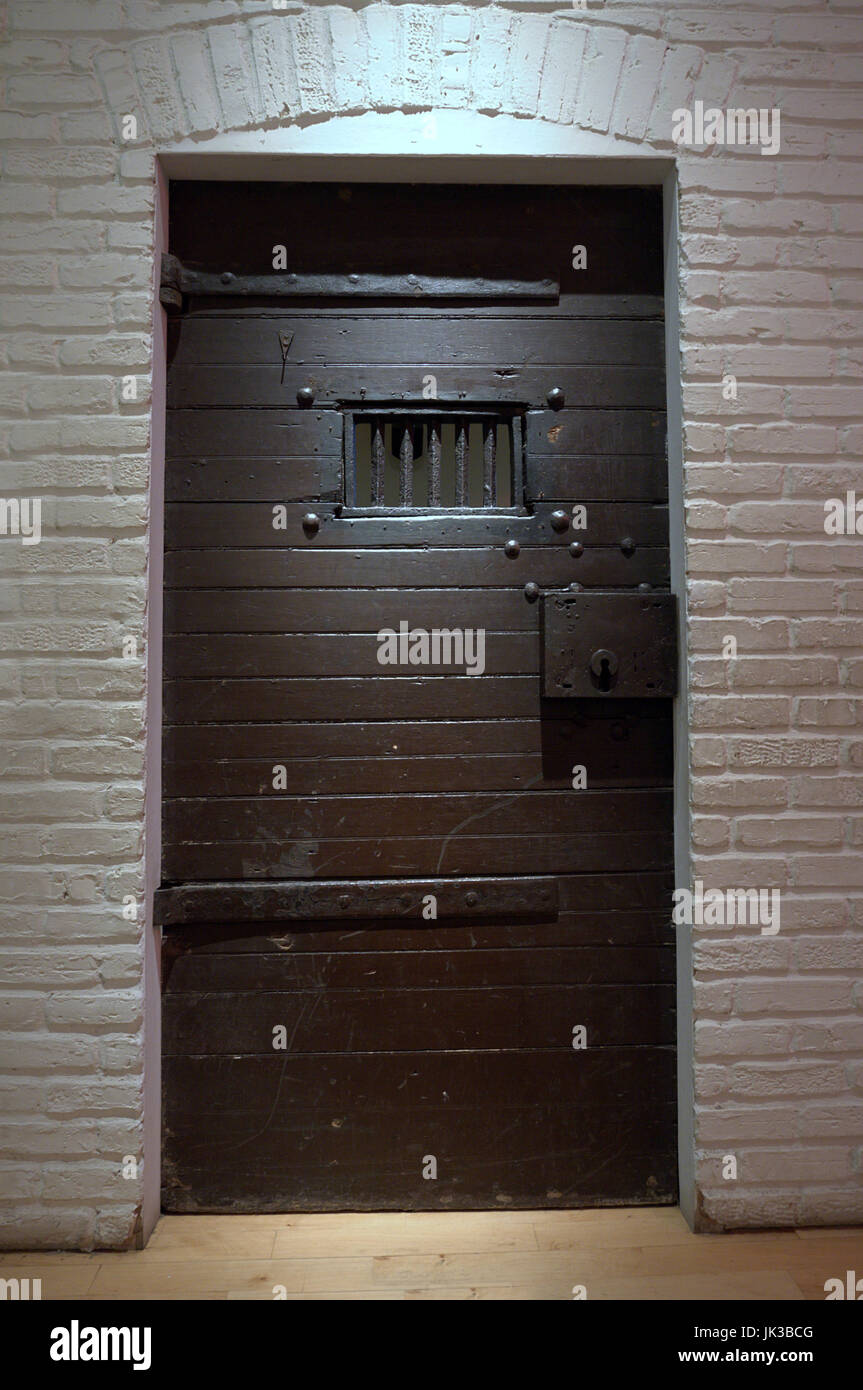 prison cell jail door Stock Photo