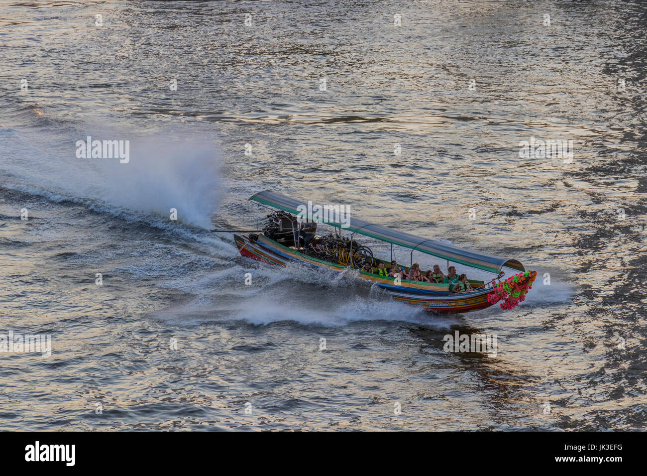 Boats on the Chao Phraya river Bangkok Thailand Stock Photo - Alamy