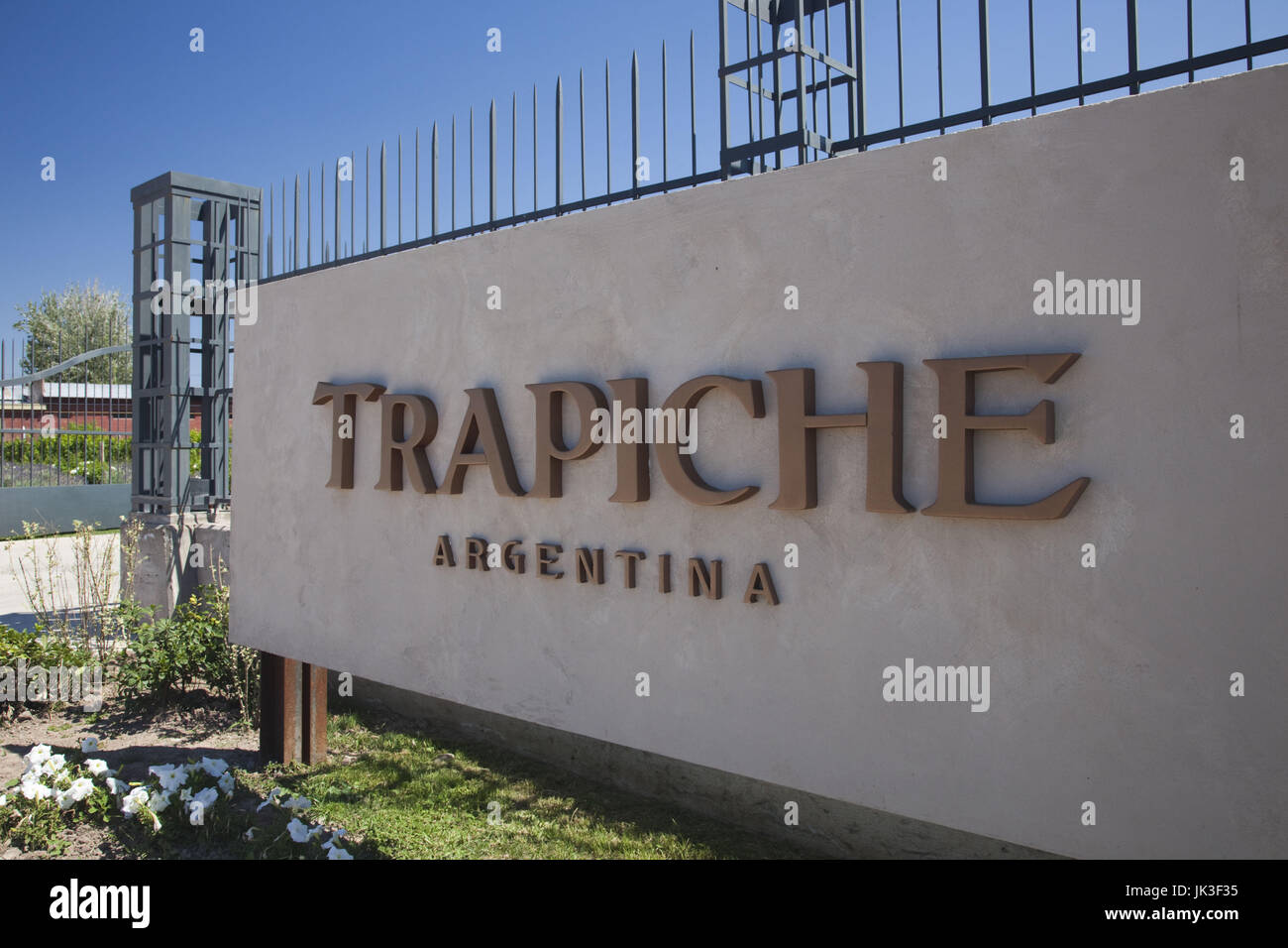 Argentina, Mendoza Province, Maipu, Bodega Trapiche winery, one of Argentinas largest wine exporters Stock Photo