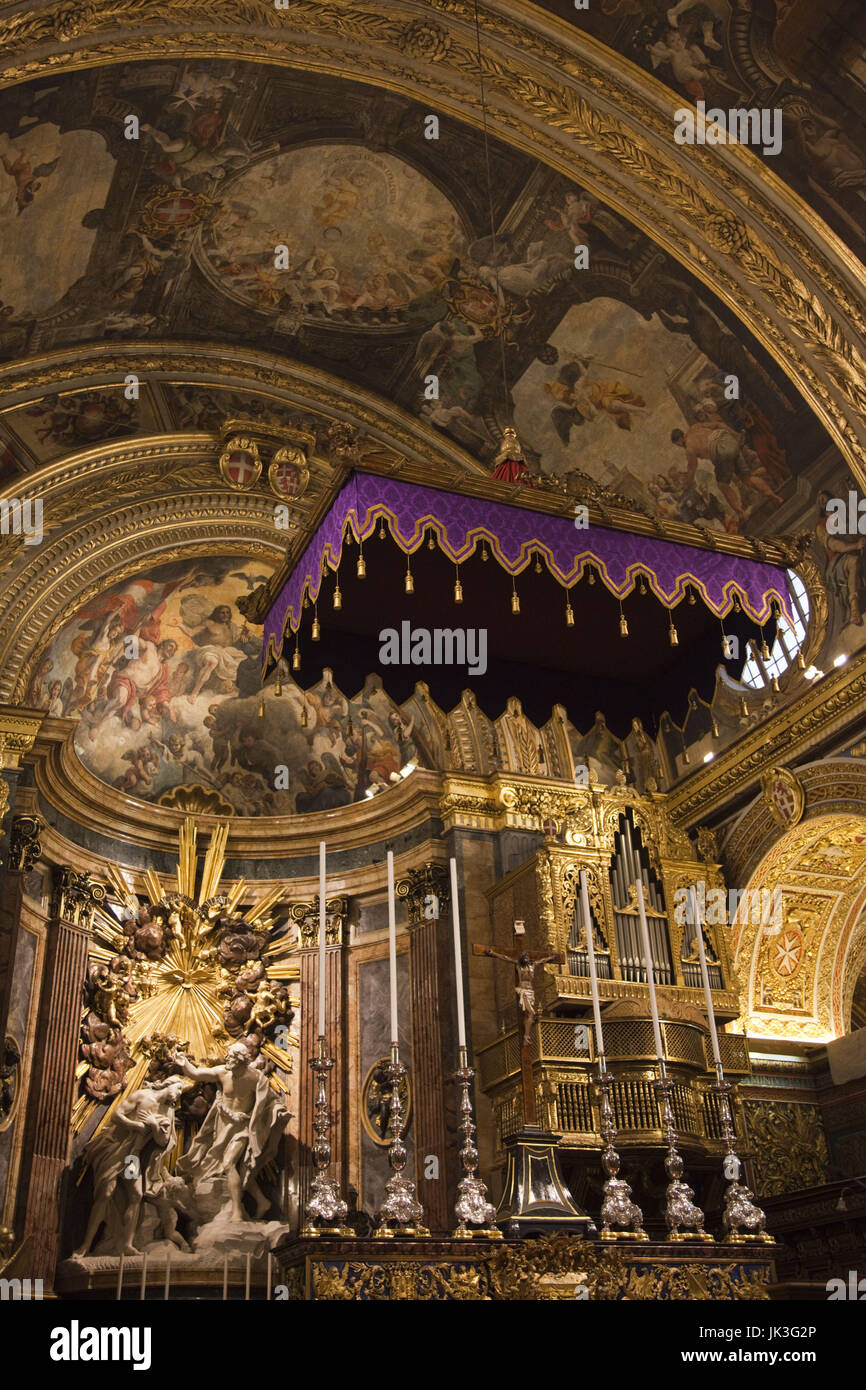 Malta, Valletta, St. John's Co-Cathedral, interior, altar Stock Photo
