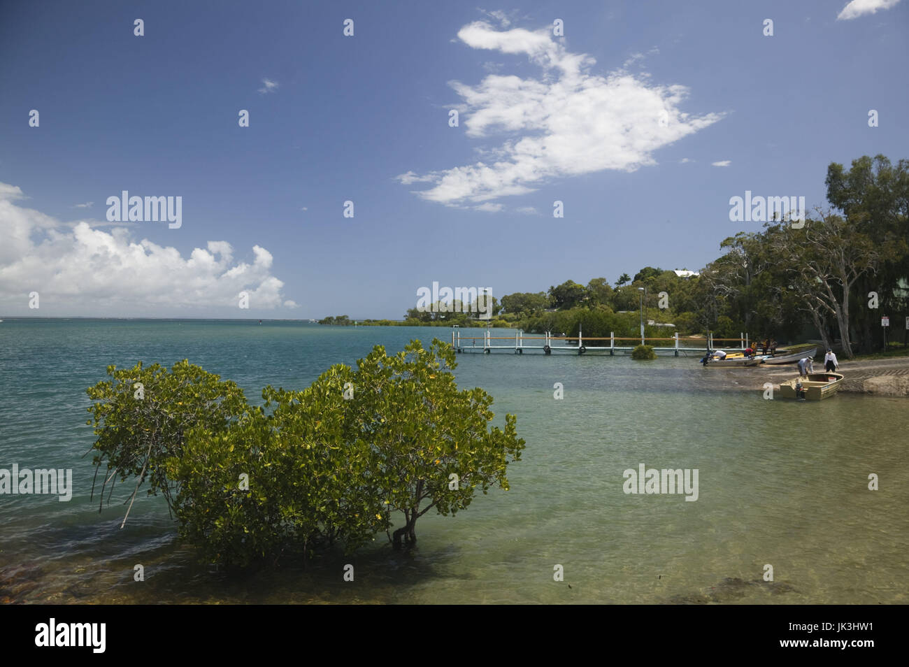 Australia, Queensland, Capricorn Coast, Town of 1770, named in honor of Captain Cook's landing there on May 24, 1770, View of Bustard Bay, Stock Photo