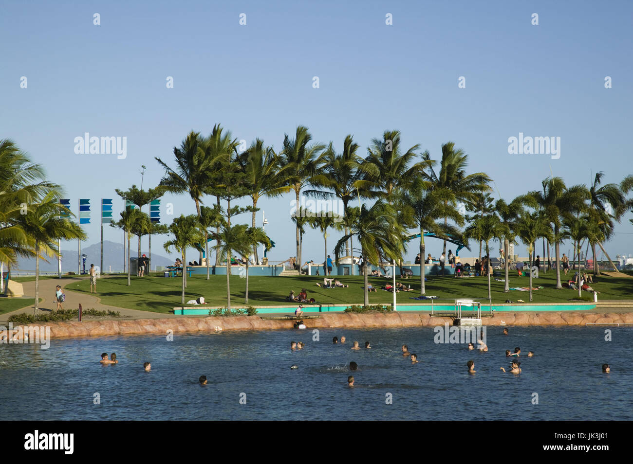 Australia, Queensland, North Coast, Townsville, Rock Pool on Cleveland Bay, Stock Photo