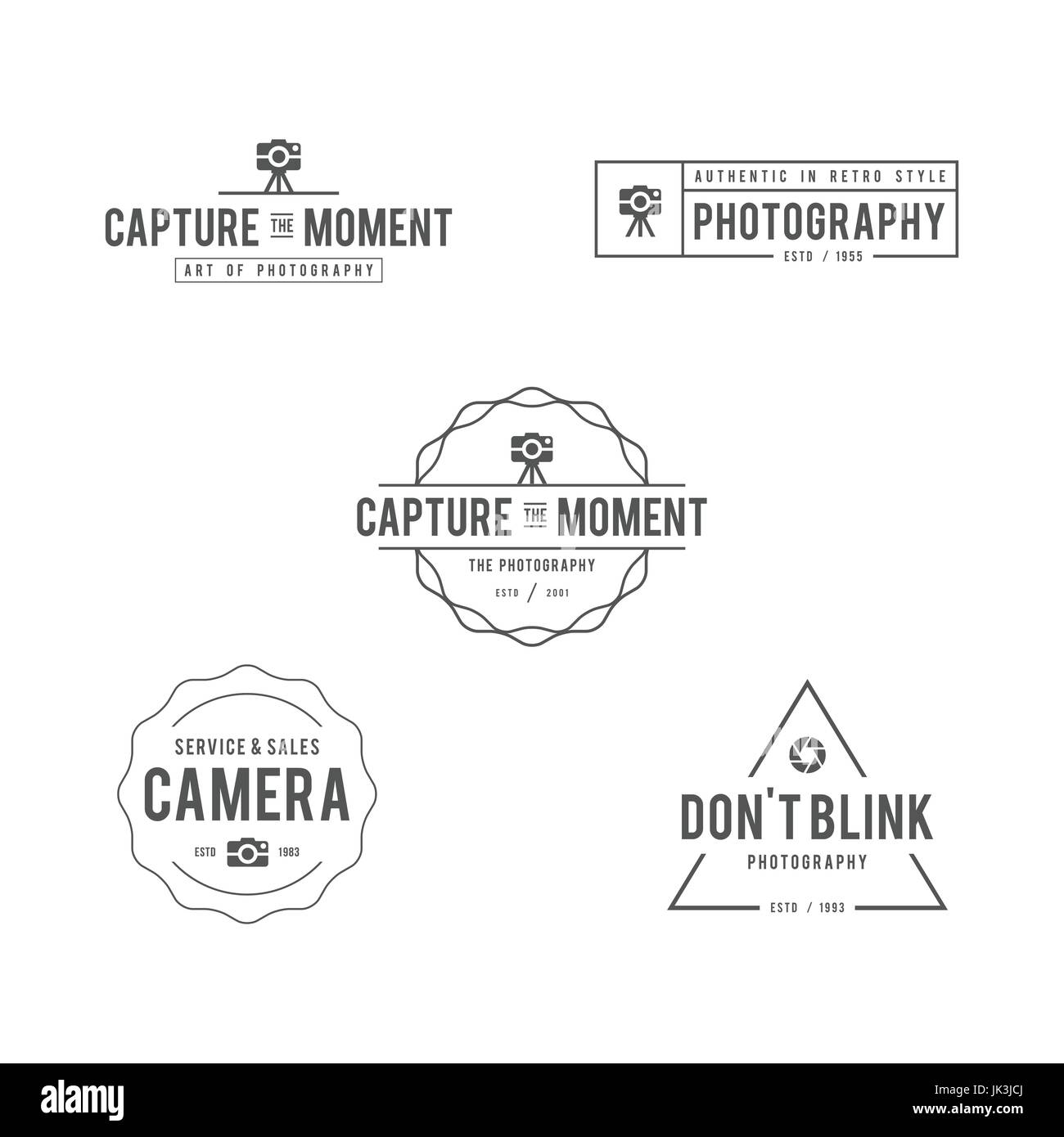 Set of Vintage photography badges and labels Stock Vector Image & Art