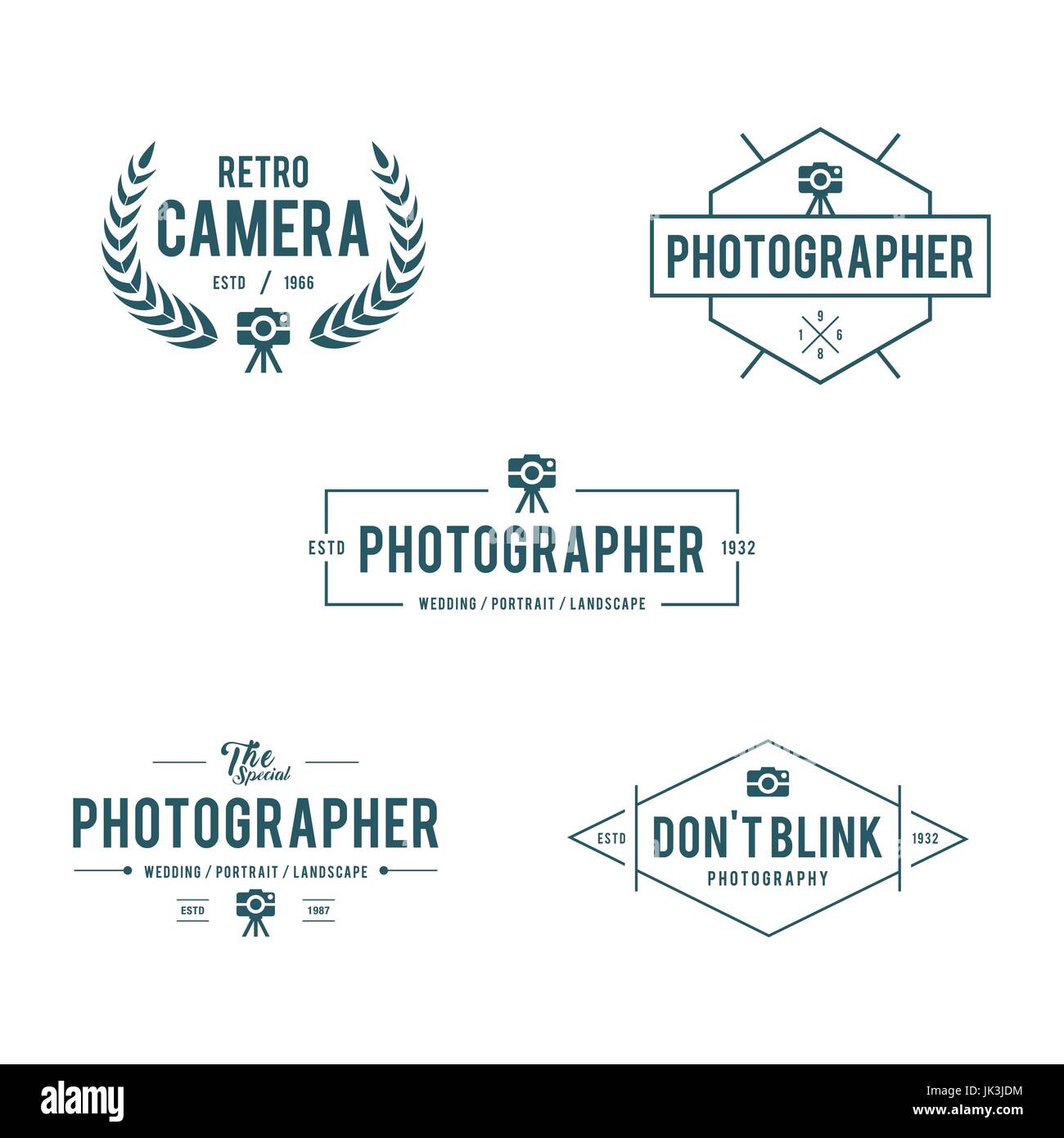 Set of Vintage photography badges and labels Stock Vector Image & Art
