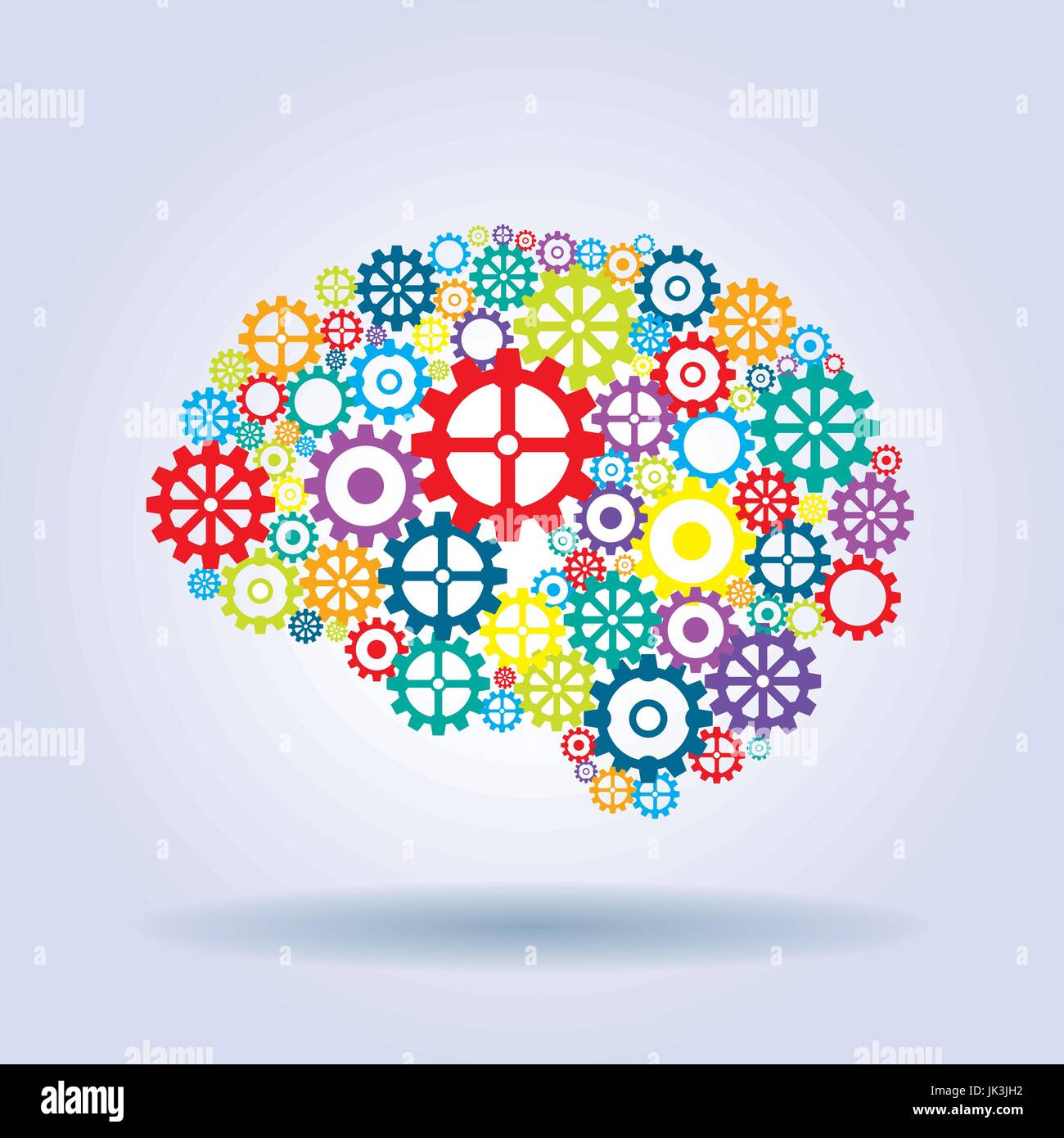 human brain with strategic thinking and innovative ideas Stock Vector