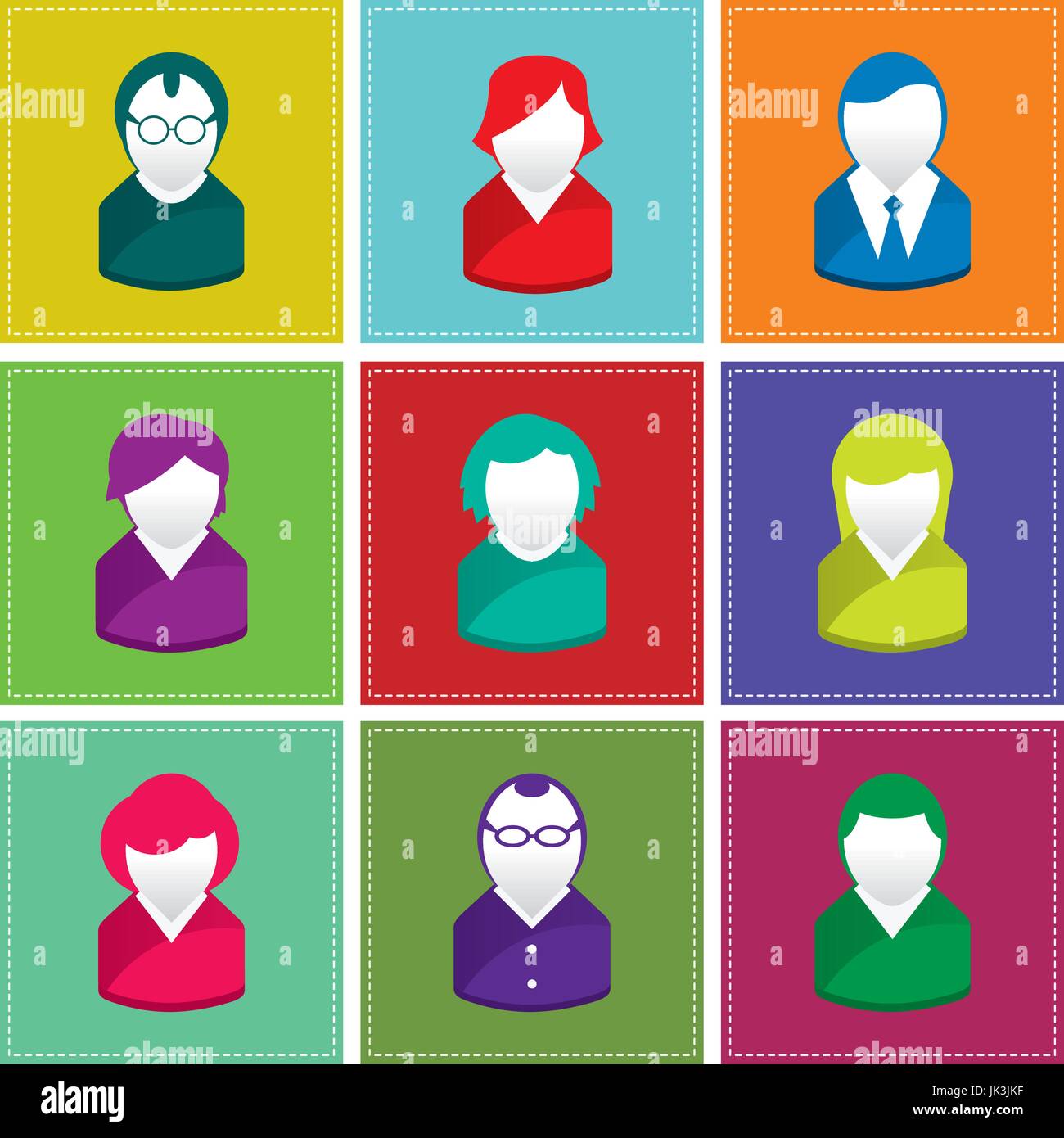 Set of business people icons Stock Vector