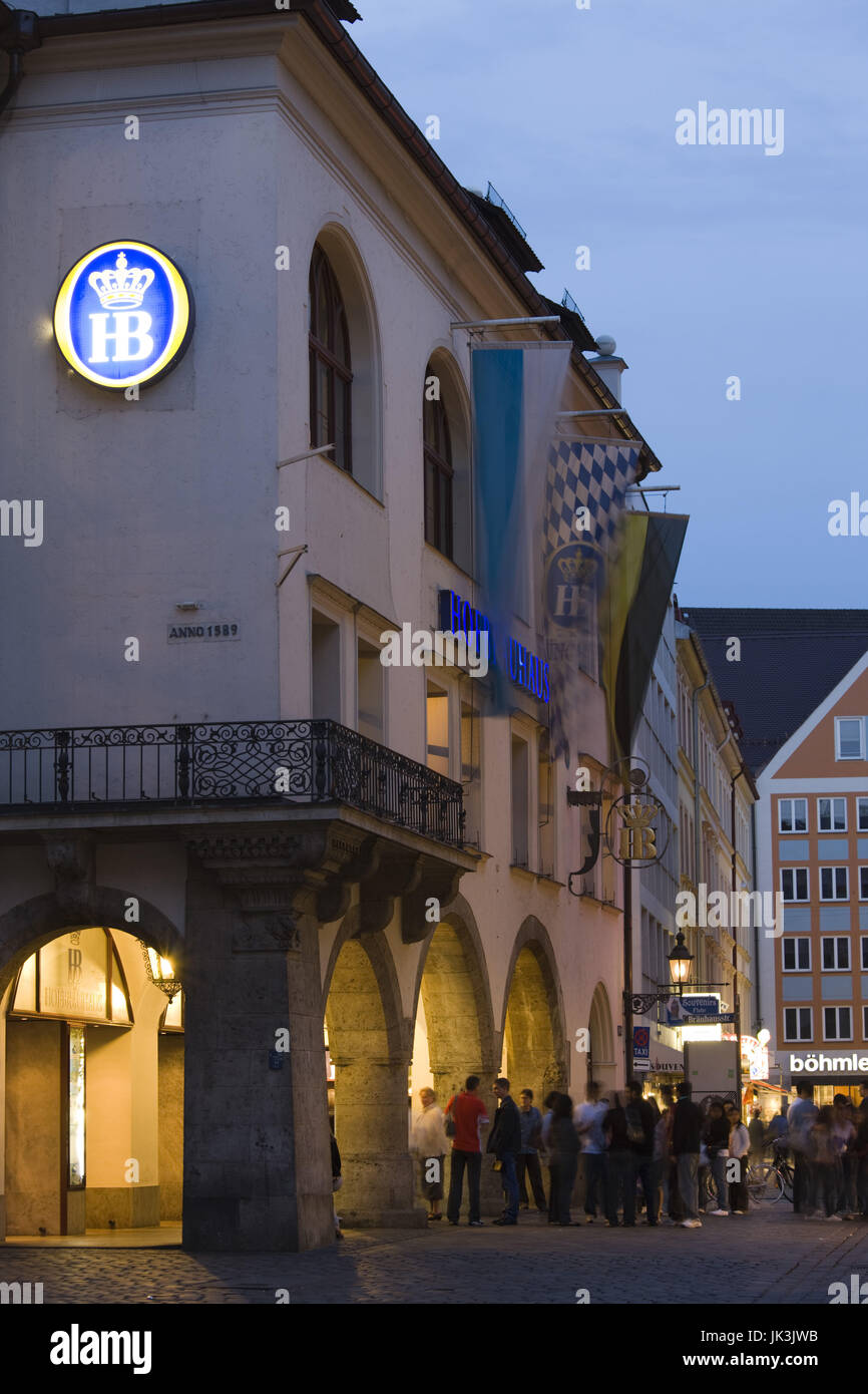 Germany, Bavaria, Munich, Hofbräuhaus, Most famous Bavarian beer hall