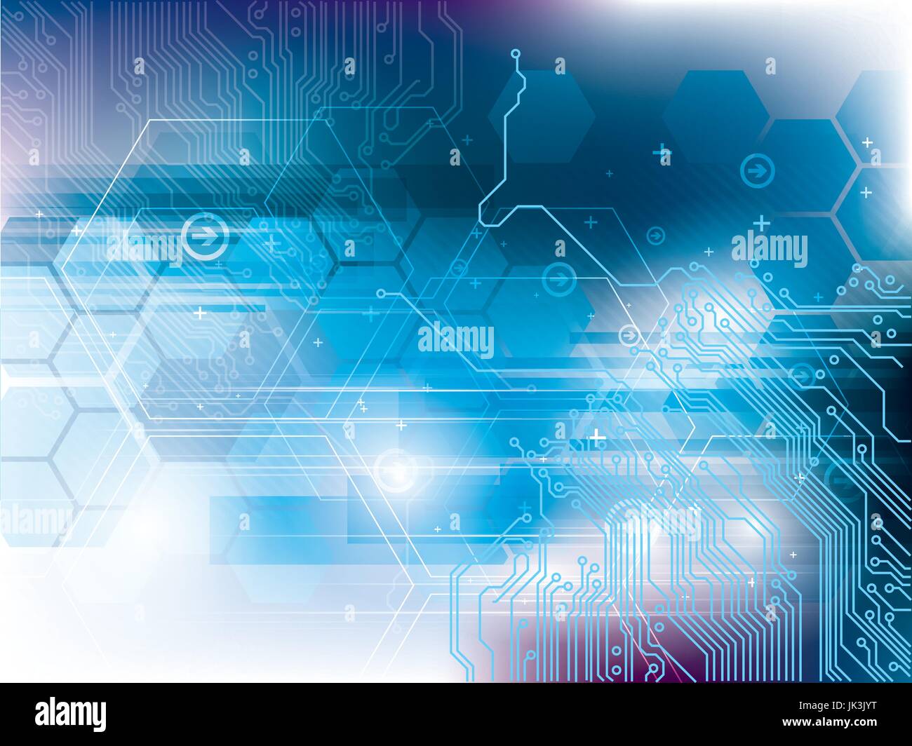 Background of  futuristic technology with integrated circuit Stock Vector