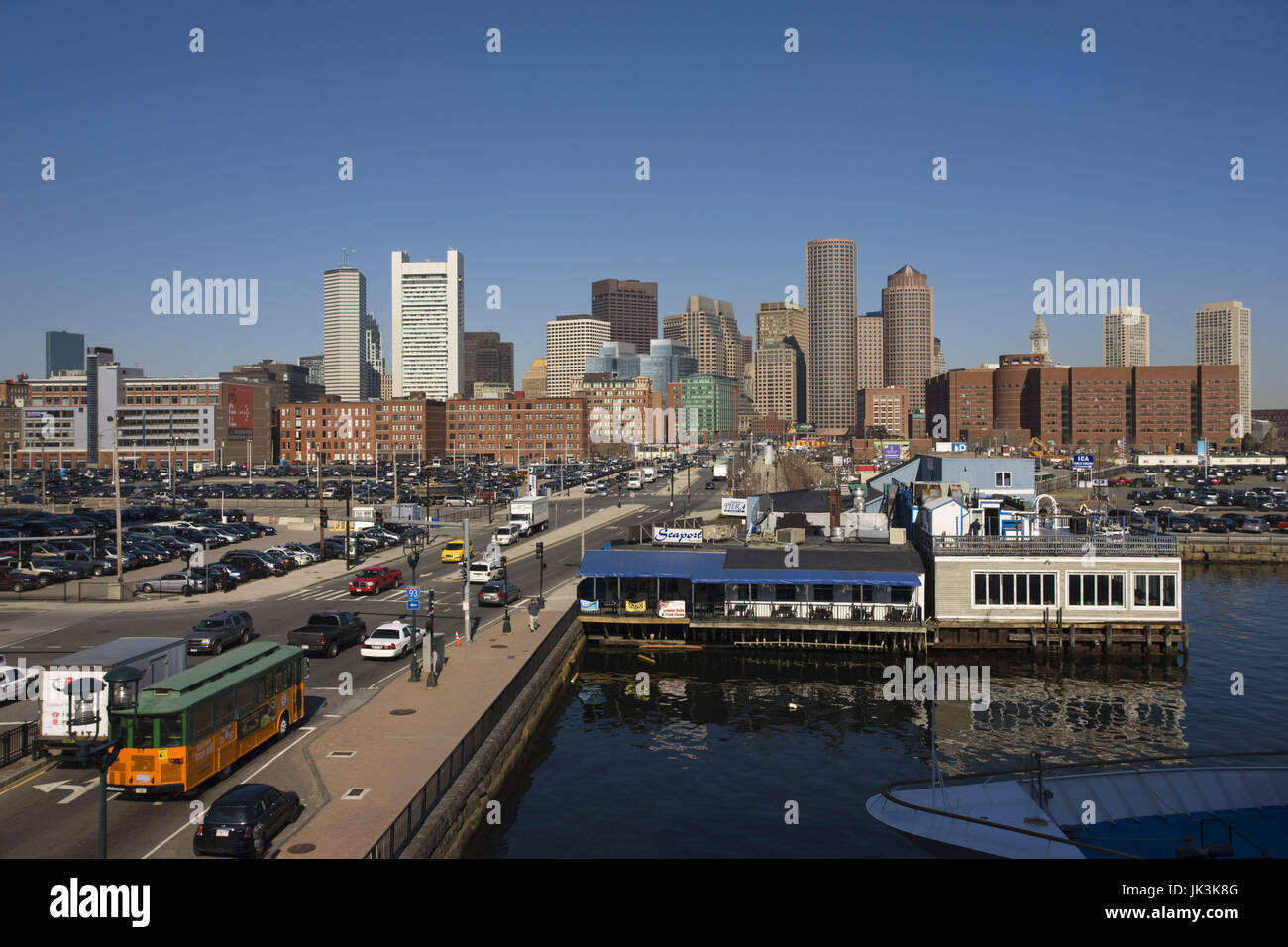 USA, Massachusetts, Boston, Financial District from South Boston