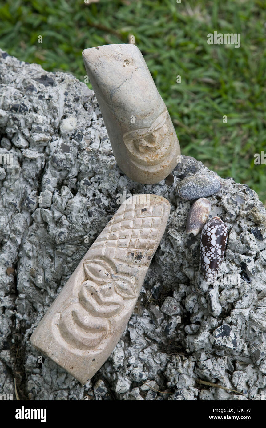 New Caledonia, Northern Grande Terre Island, Puebo, Kanak stone