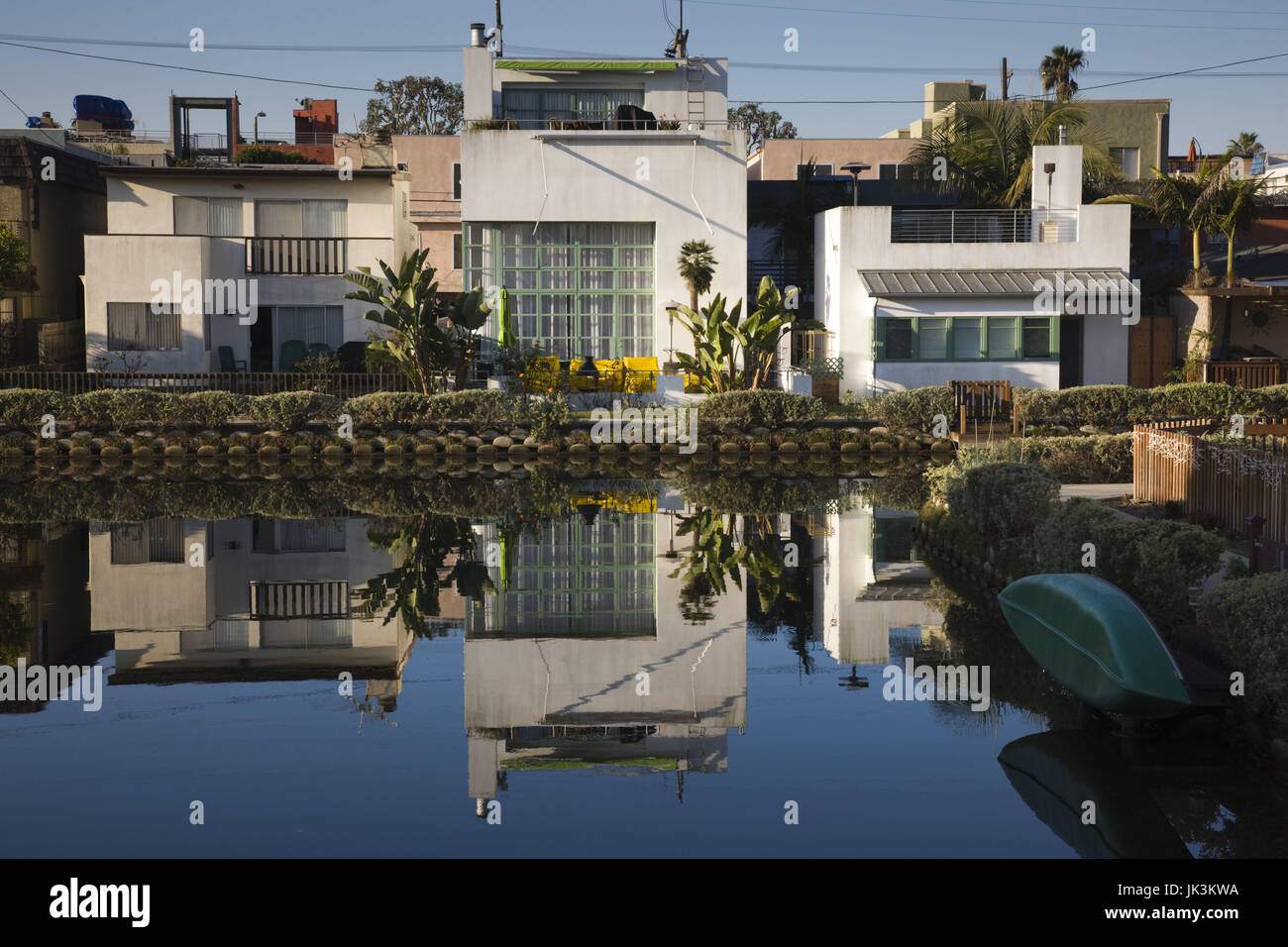 USA, California, Los Angeles, Venice, homes along Venice canals Stock