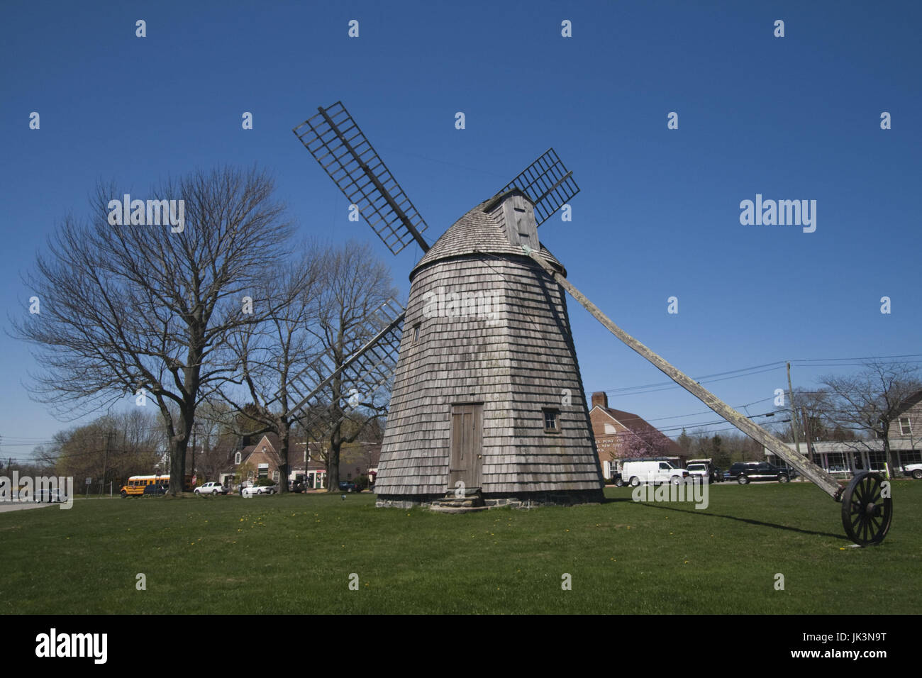 USA, New York, Long Island, The Hamptons, Water Mill, view of colonialera water mill Stock