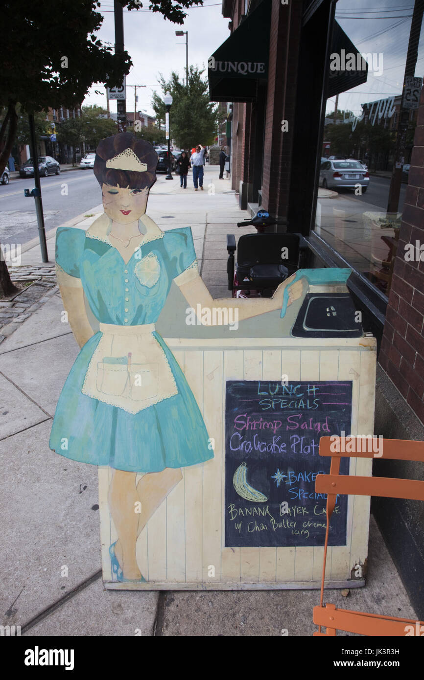 USA, Maryland, North Baltimore, Hampden, bohemian area honoring local