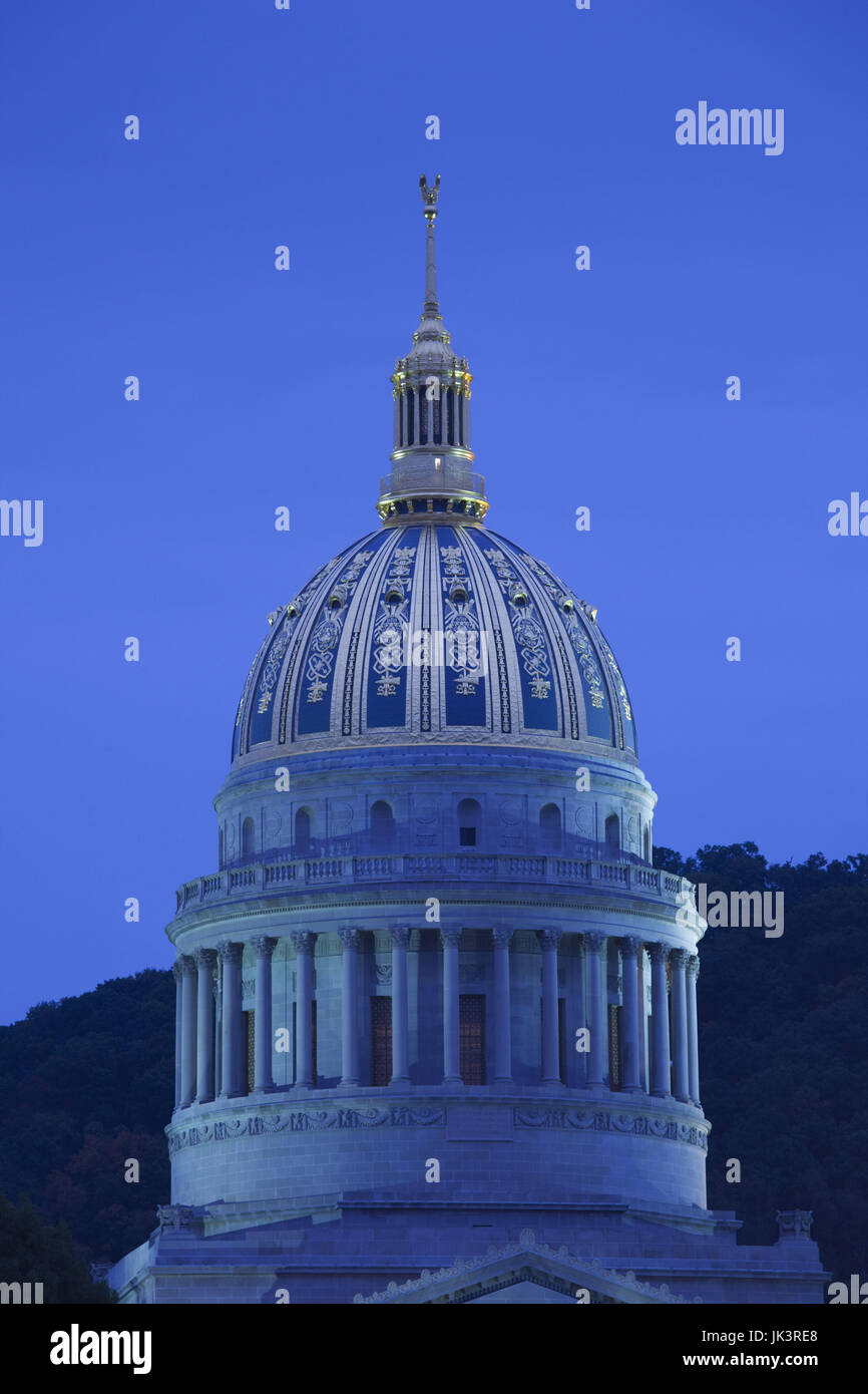 USA, West Virginia, Charleston, West Virginia State Capitol, dawn Stock Photo