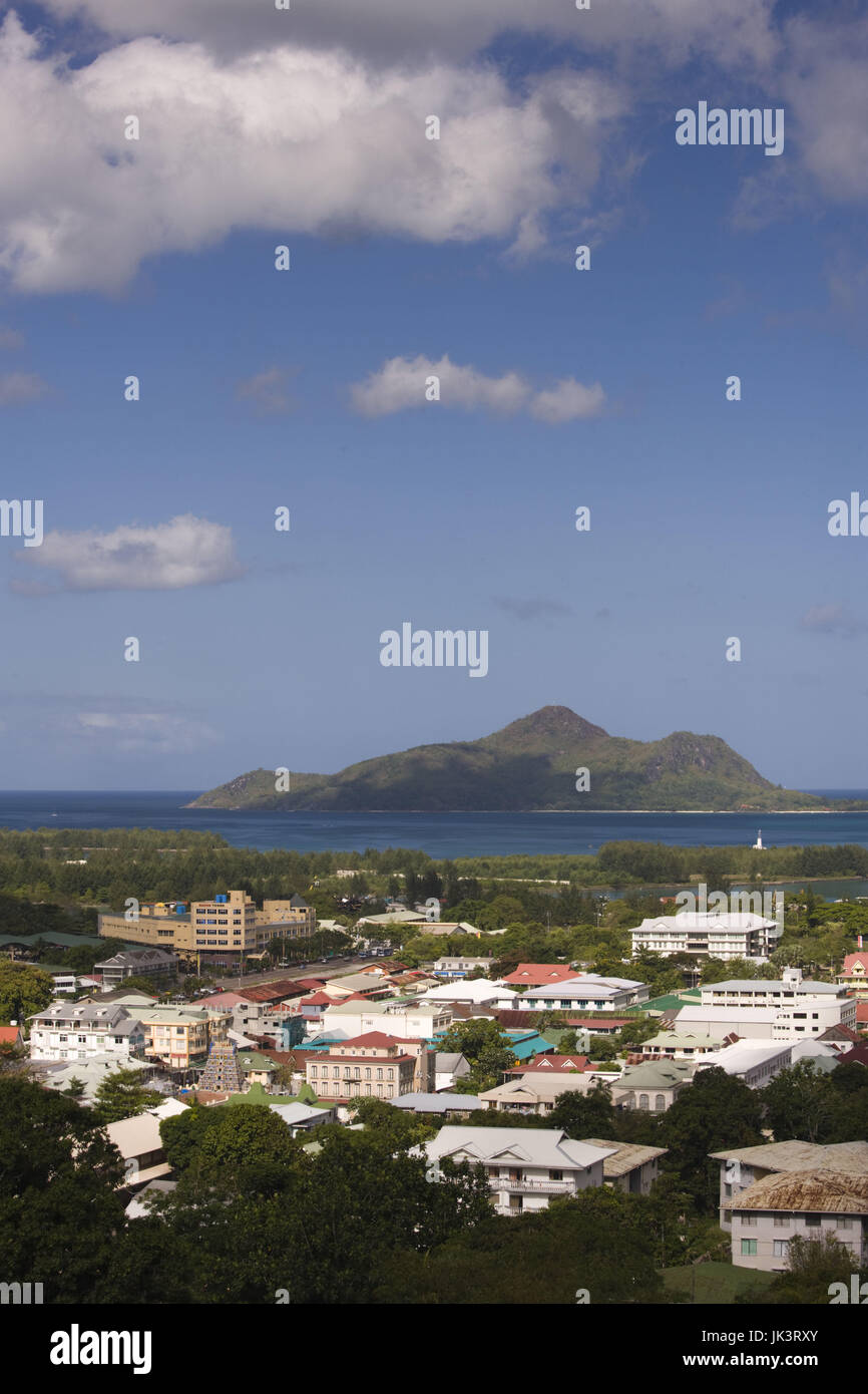 Seychelles, Mahe Island, Victoria, from Beau Vallon Road Stock Photo