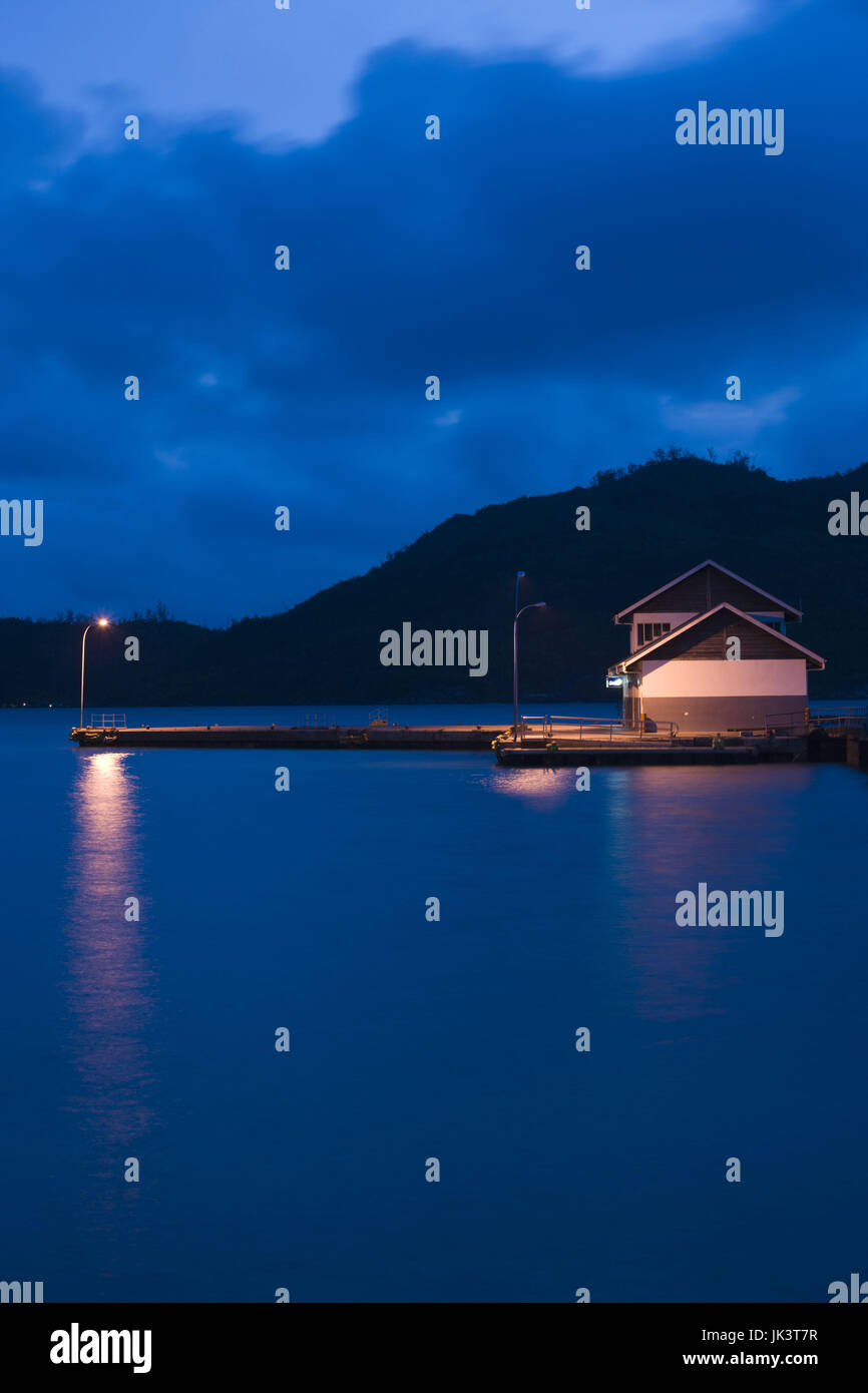 Seychelles, Praslin Island, Baie SteAnne, ferry jetty, dawn Stock Photo Alamy