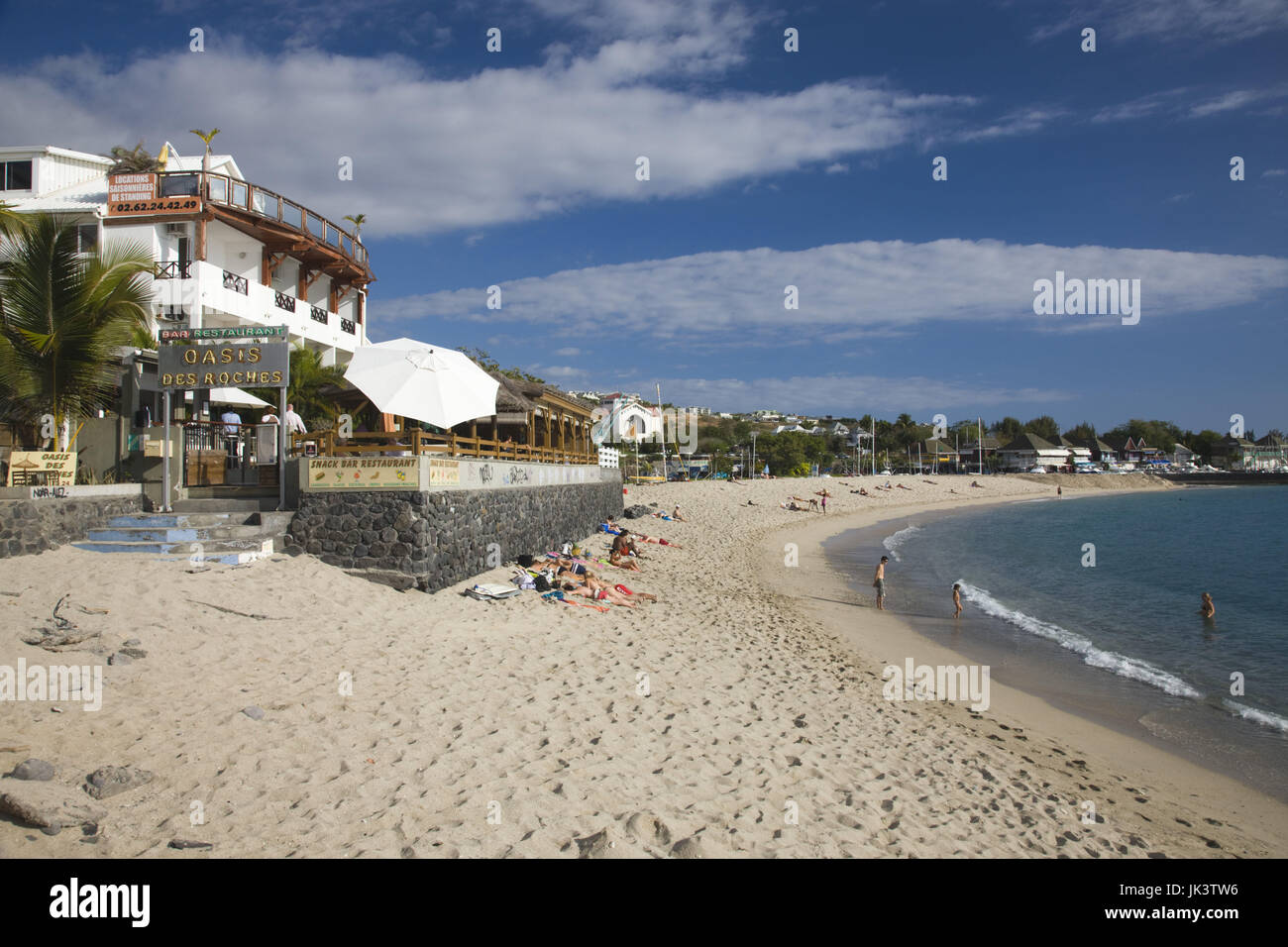 Beach St Gilles Les Bains La Reunion Stock Photos Beach St