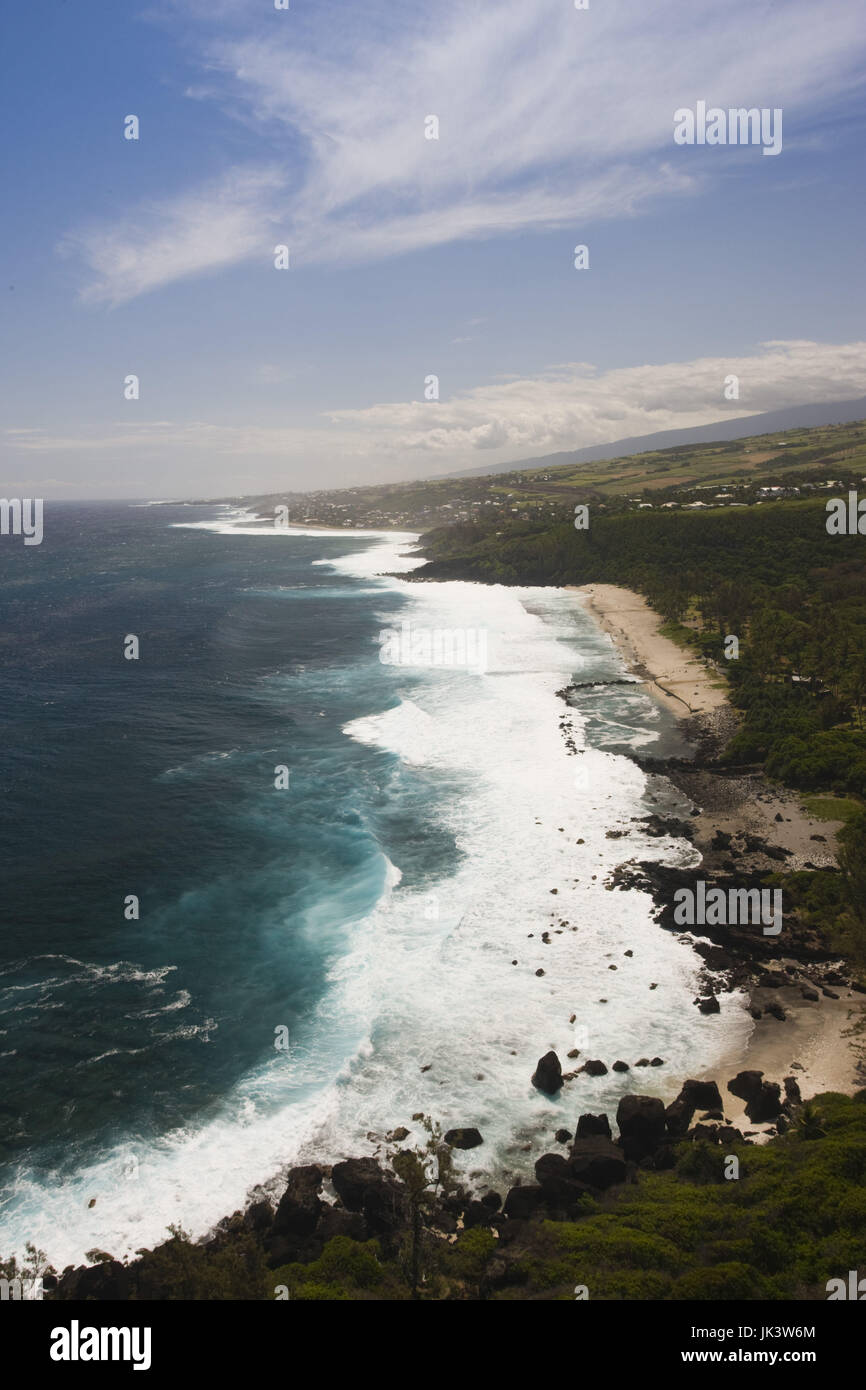 France, Reunion Island, South Reunion, Grande Anse beach view Stock