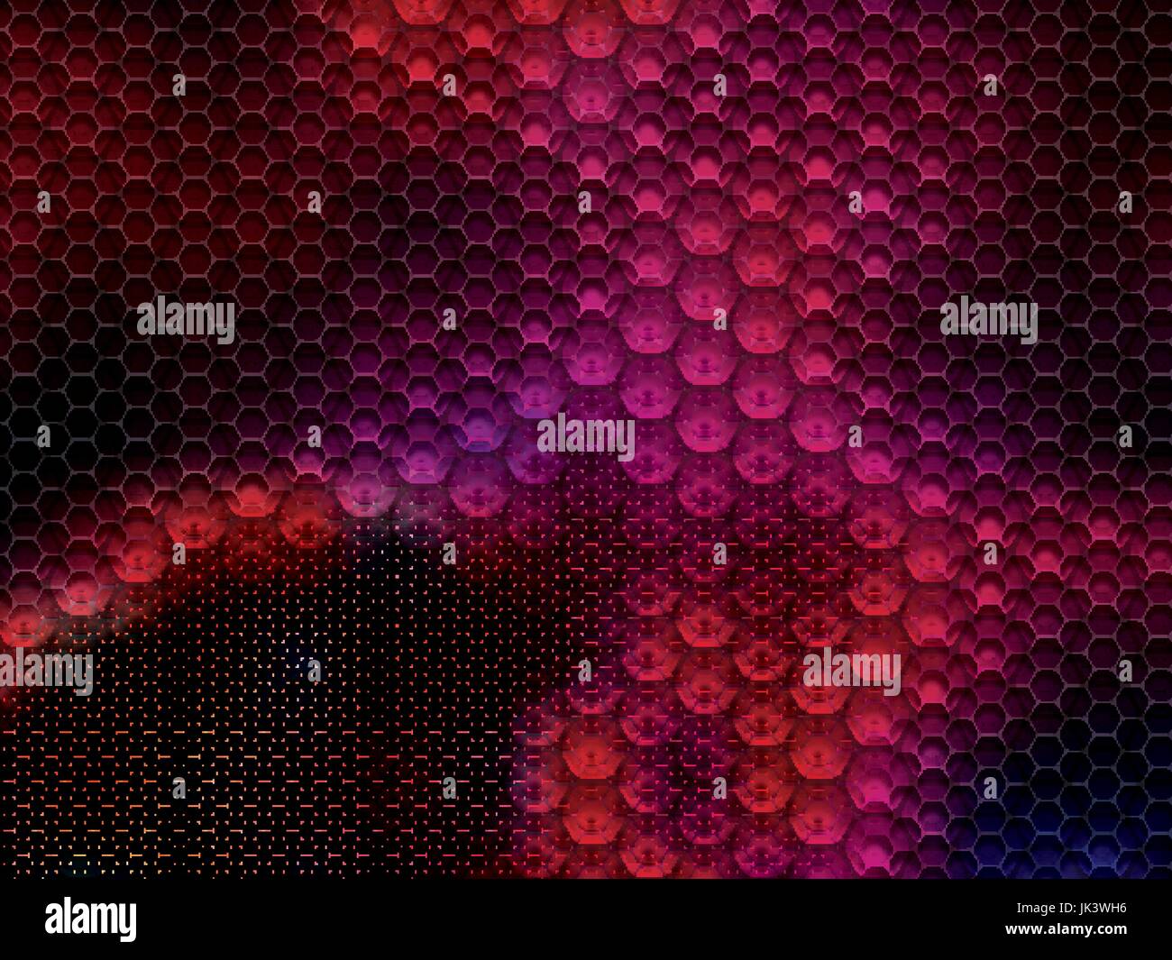 Rustic and worn metal background with large and small hexagons in ...