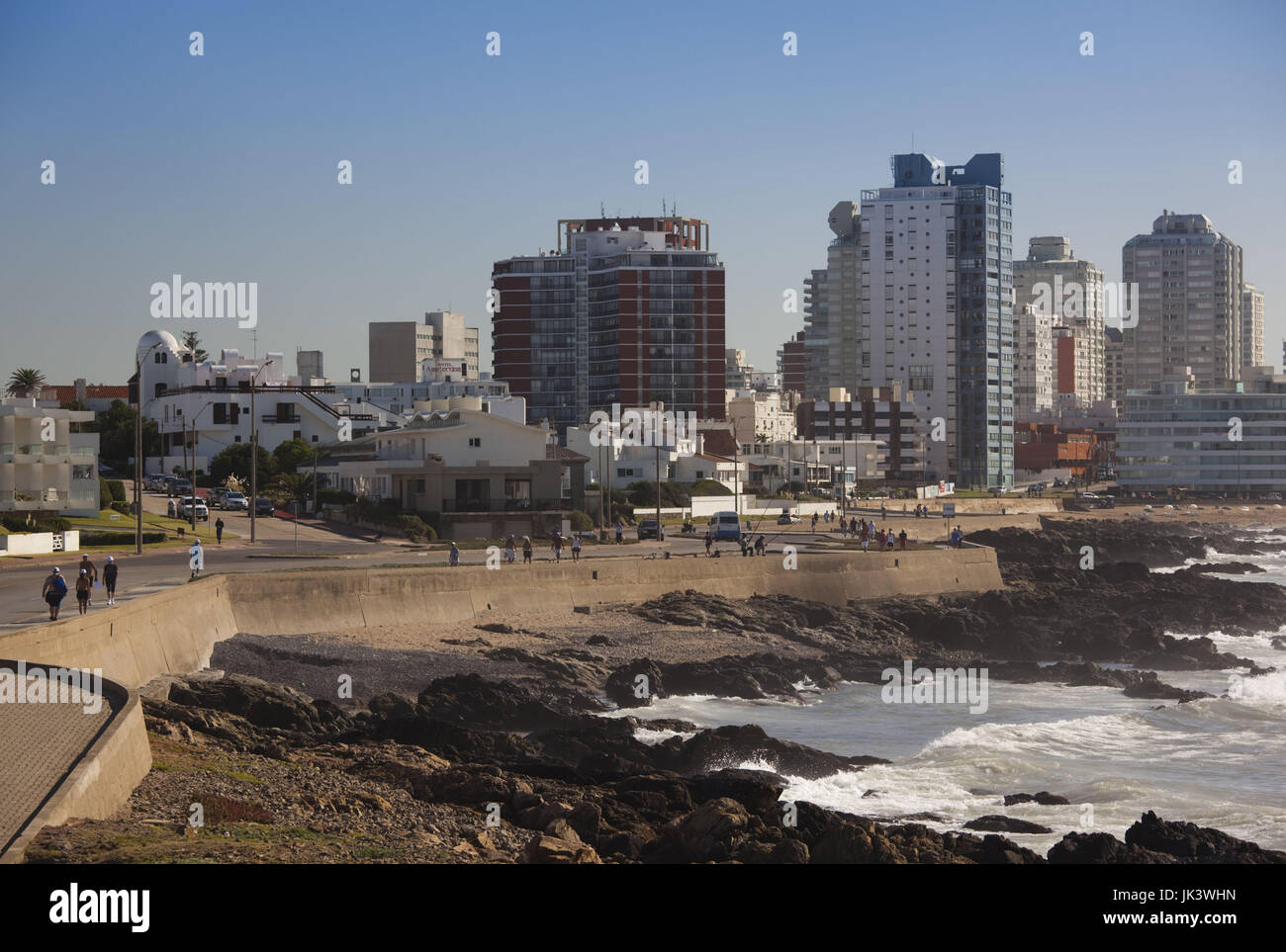 Uruguay, Punta del Este, Rambla Artigas and Playa de los Ingleses beach Stock Photo