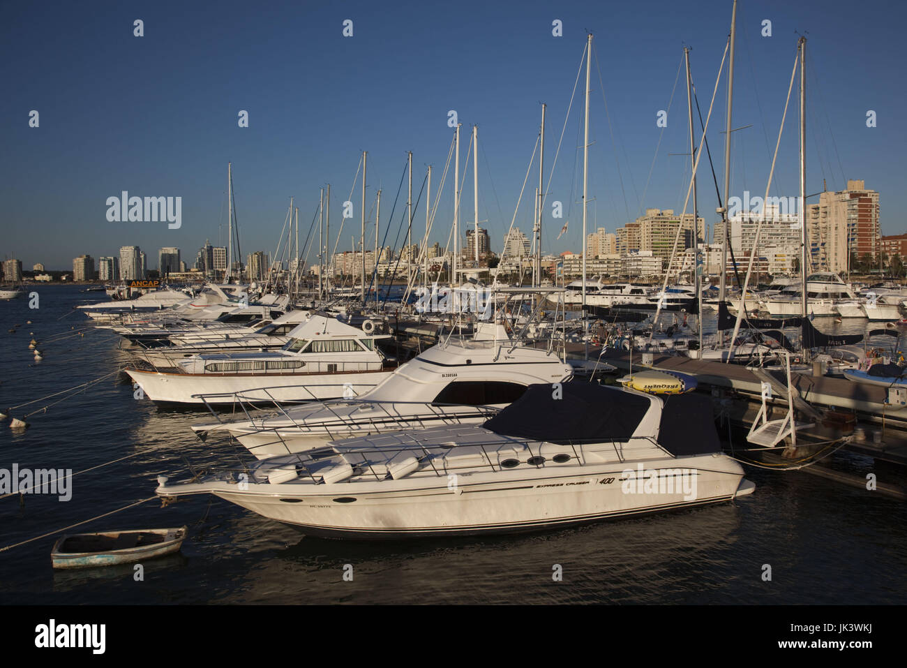 Uruguay, Punta del Este, yacht harbor, sunset Stock Photo - Alamy