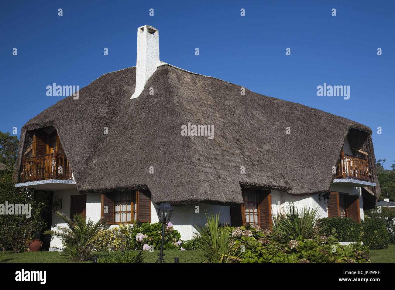 Uruguay, Punta Ballena, Playa Portezuelo beach, beach house Stock Photo