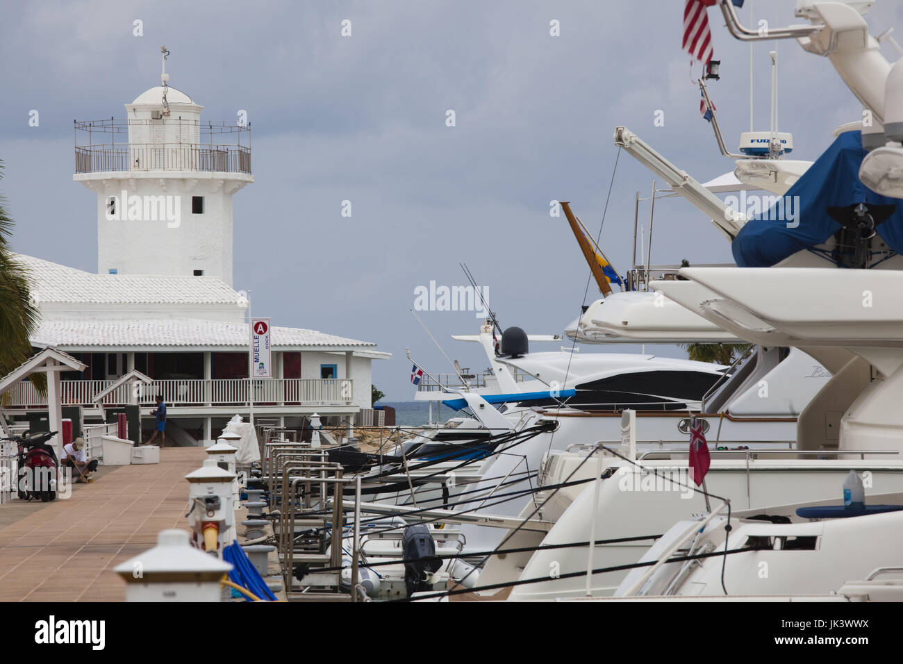 Dominican Republic, La Romana, Casa de Campo Resort, yacht marina Stock Photo