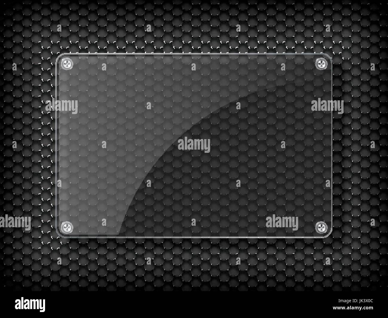 Transparent plate with metal hexagons background pattern vector ...