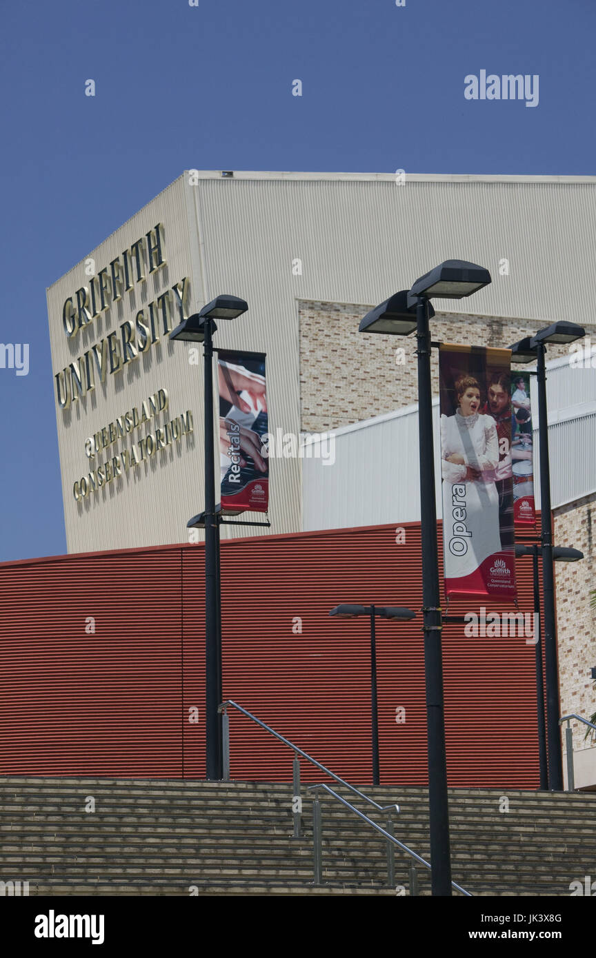 Australia, Queensland, Brisbane, Southbank District, Queensland Conservatorium at Griffith University, Stock Photo