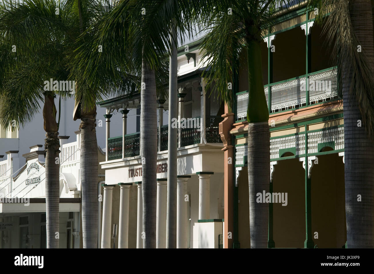 Australia, Queensland, Capricorn Coast, Rockhampton, Historic Buildings along Quay Street, Stock Photo