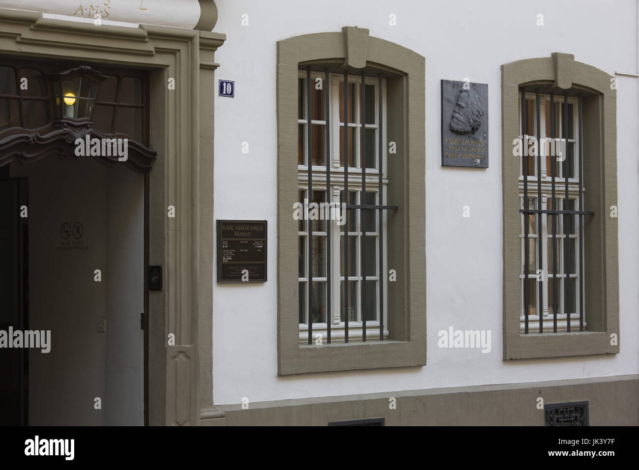 Germany, Rheinland-Pfalz, Mosel River Valley, Trier, Karl Marx Haus, birthplace of political theorist, Stock Photo