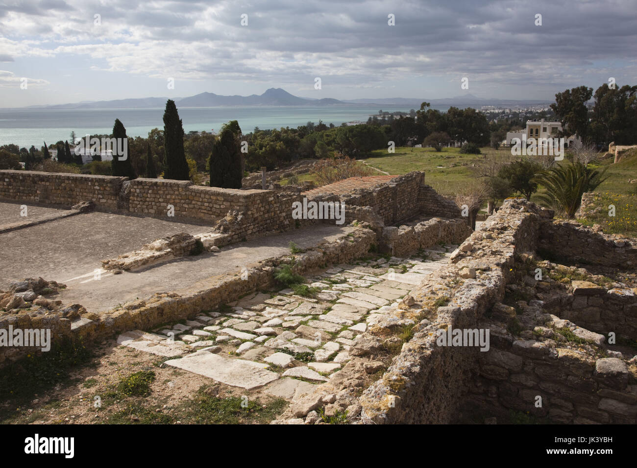 Tunisia, Tunis, Carthage, ruins of Romanera Villas Stock Photo Alamy