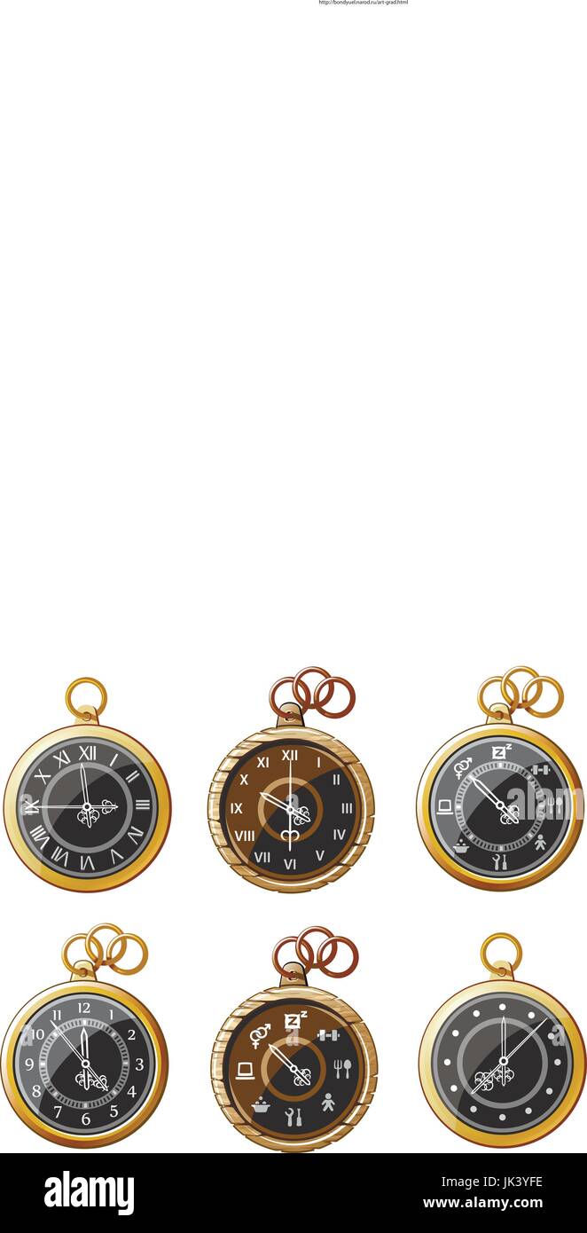 Watch and chain Stock Vector Images Alamy