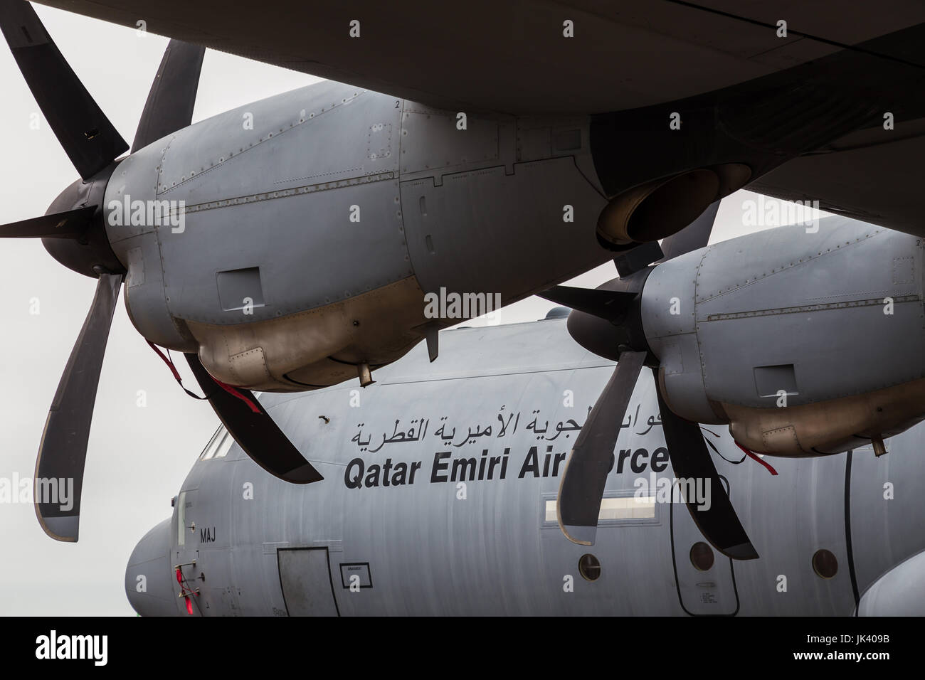 C130J30 Hercules from the Qatar Emiri Air Force seen at the 2017