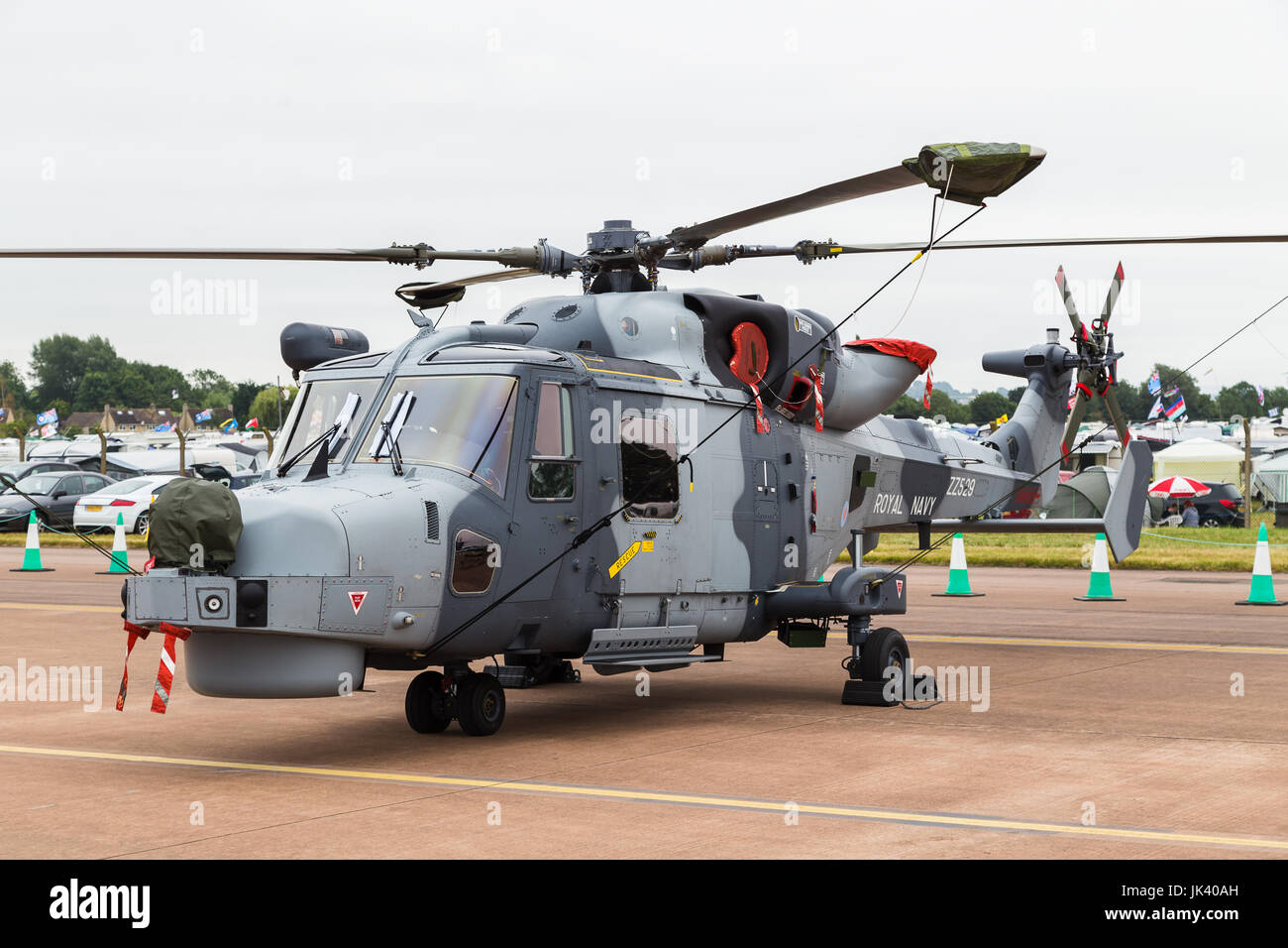 Wildcat HMA.2 from the Royal Navy seen at the 2017 Royal International Air Tattoo at Royal Air Force Fairford in Gloucestershire - the largest militar Stock Photo