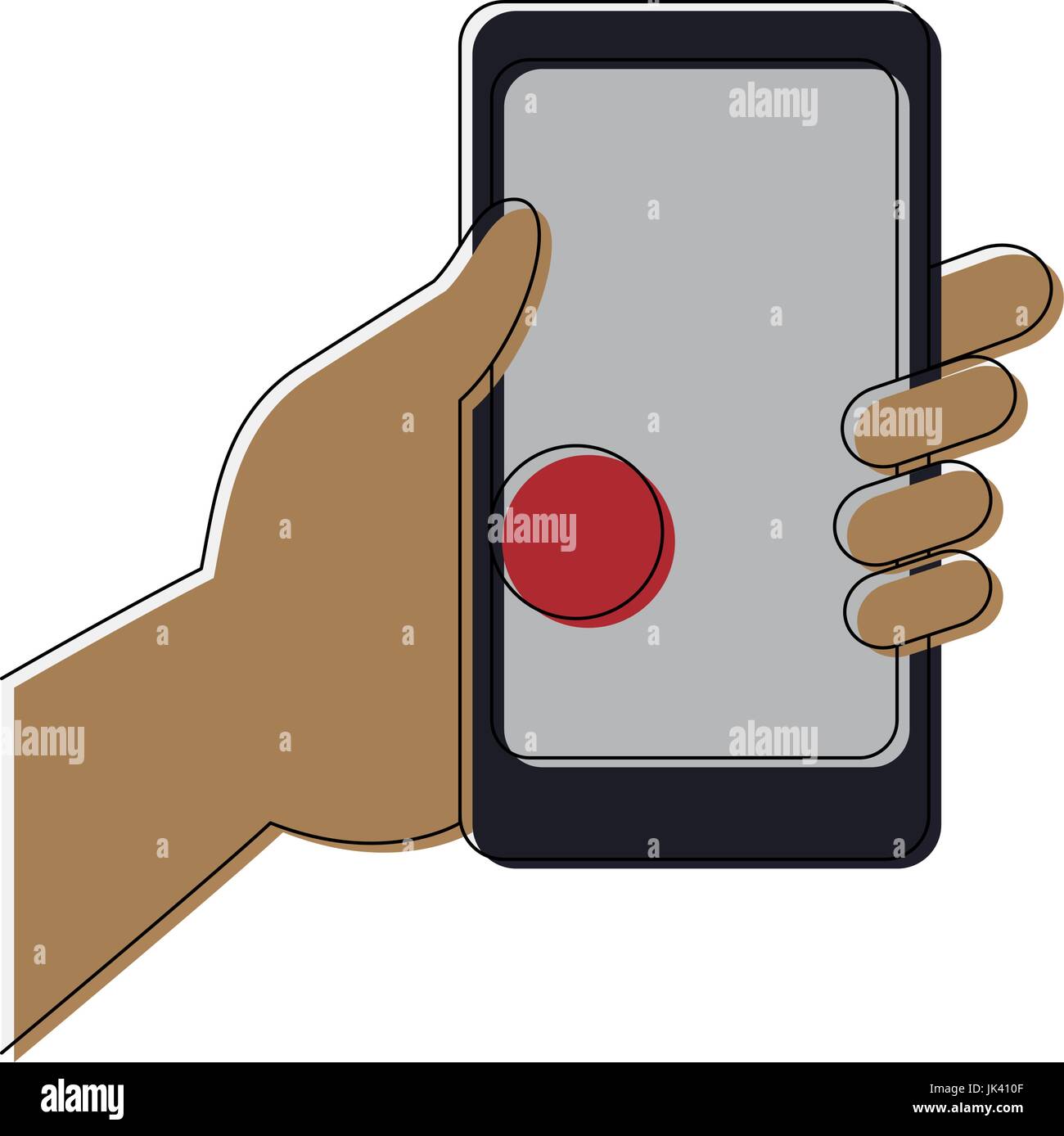 hand holding smartphone with pin map app Stock Vector Image & Art - Alamy