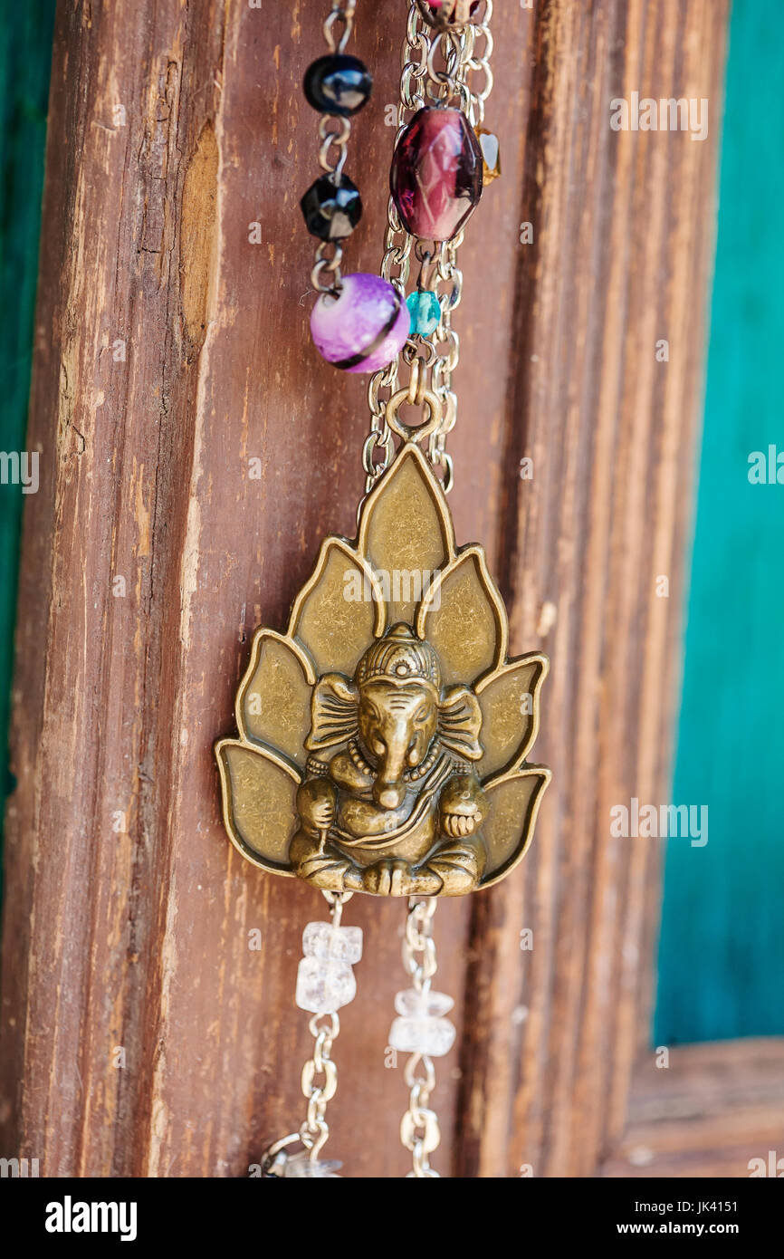 Lord Ganesha pendant necklace Stock Photo Alamy