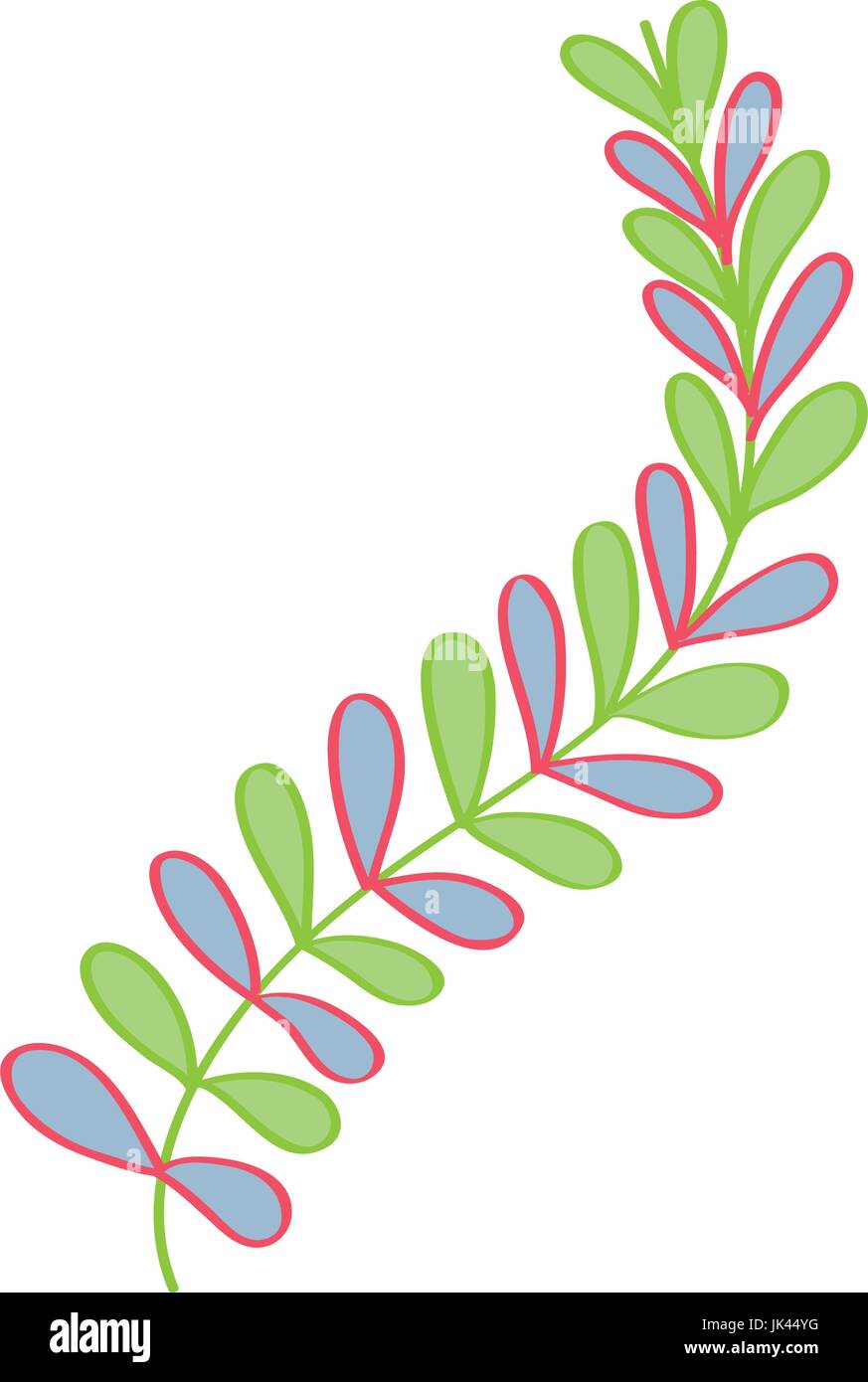 rustic natural branches plant with leaves Stock Vector Image & Art - Alamy