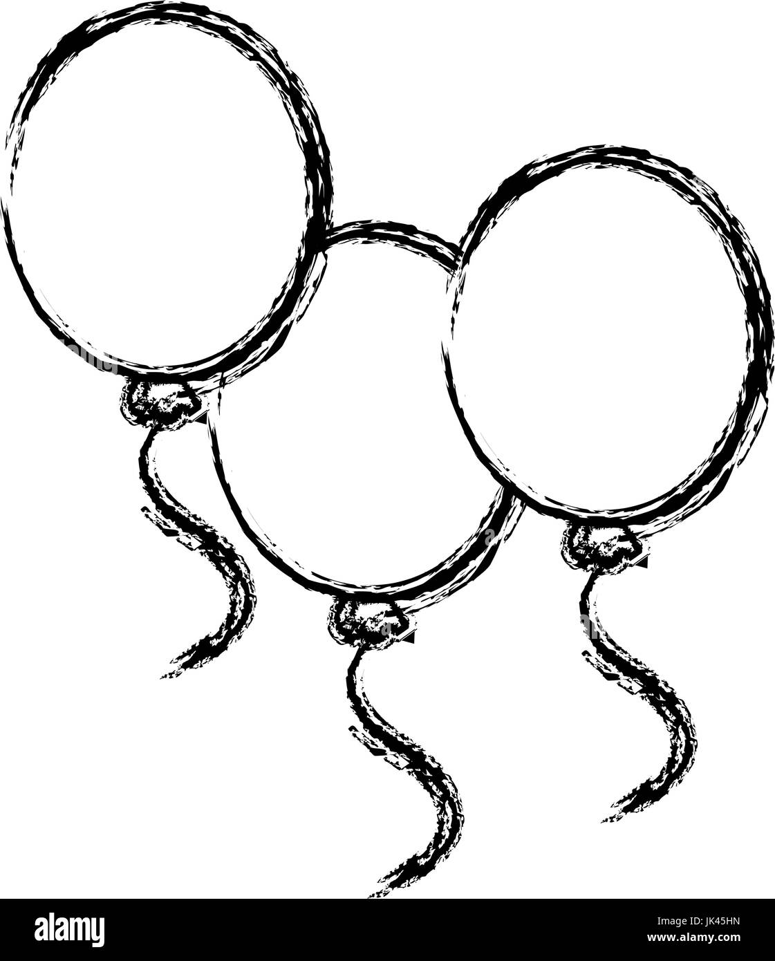 balloons helium rubber fly decoration sketch Stock Vector Image & Art