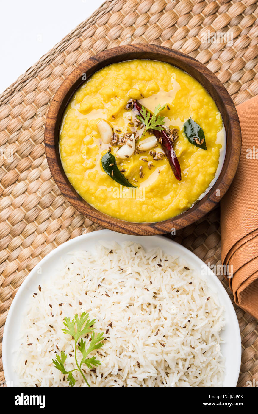 dal fry or dal tadka masala popular indian main course dish served with
